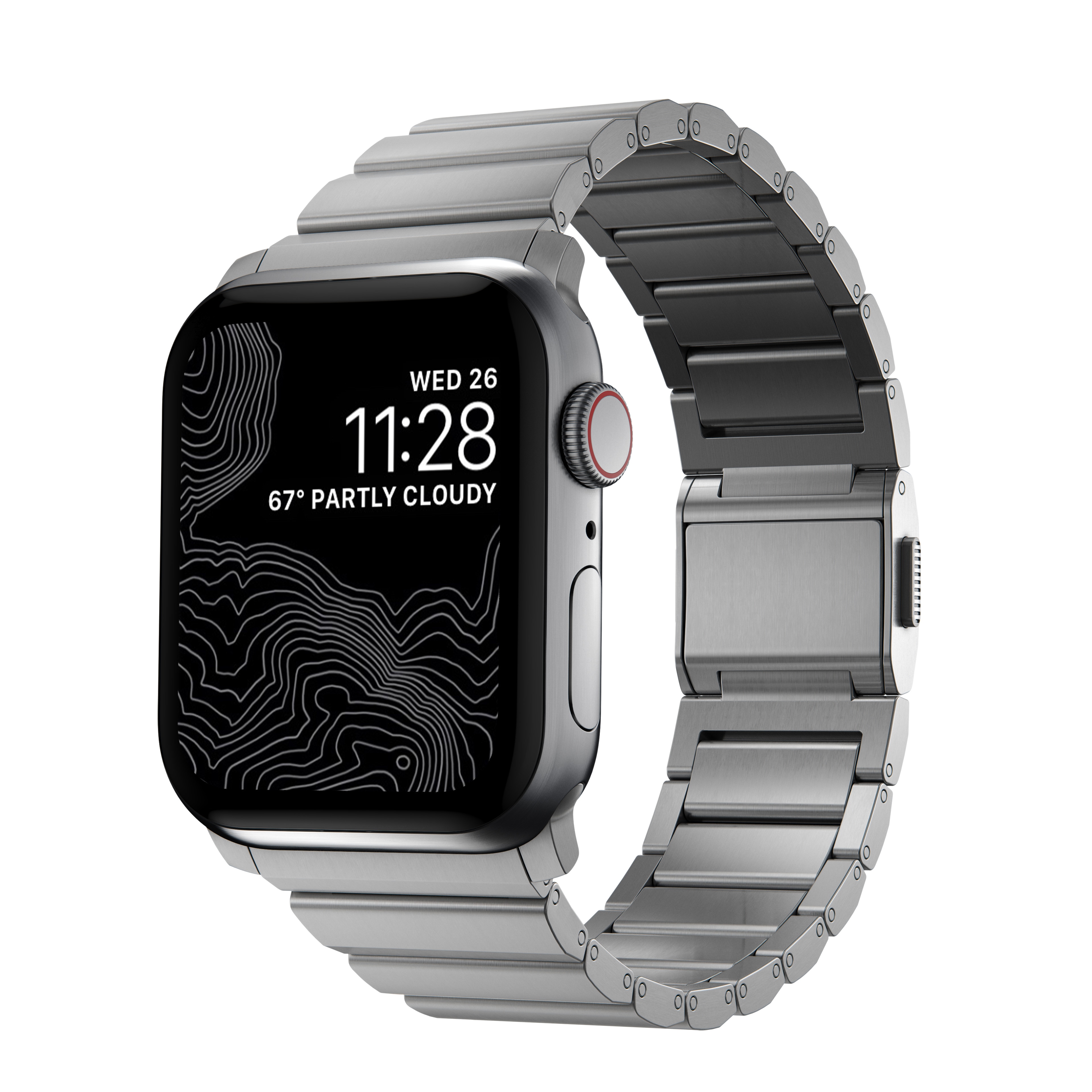 Apple Watch Series 10 46mm Titanium Armband, Silver