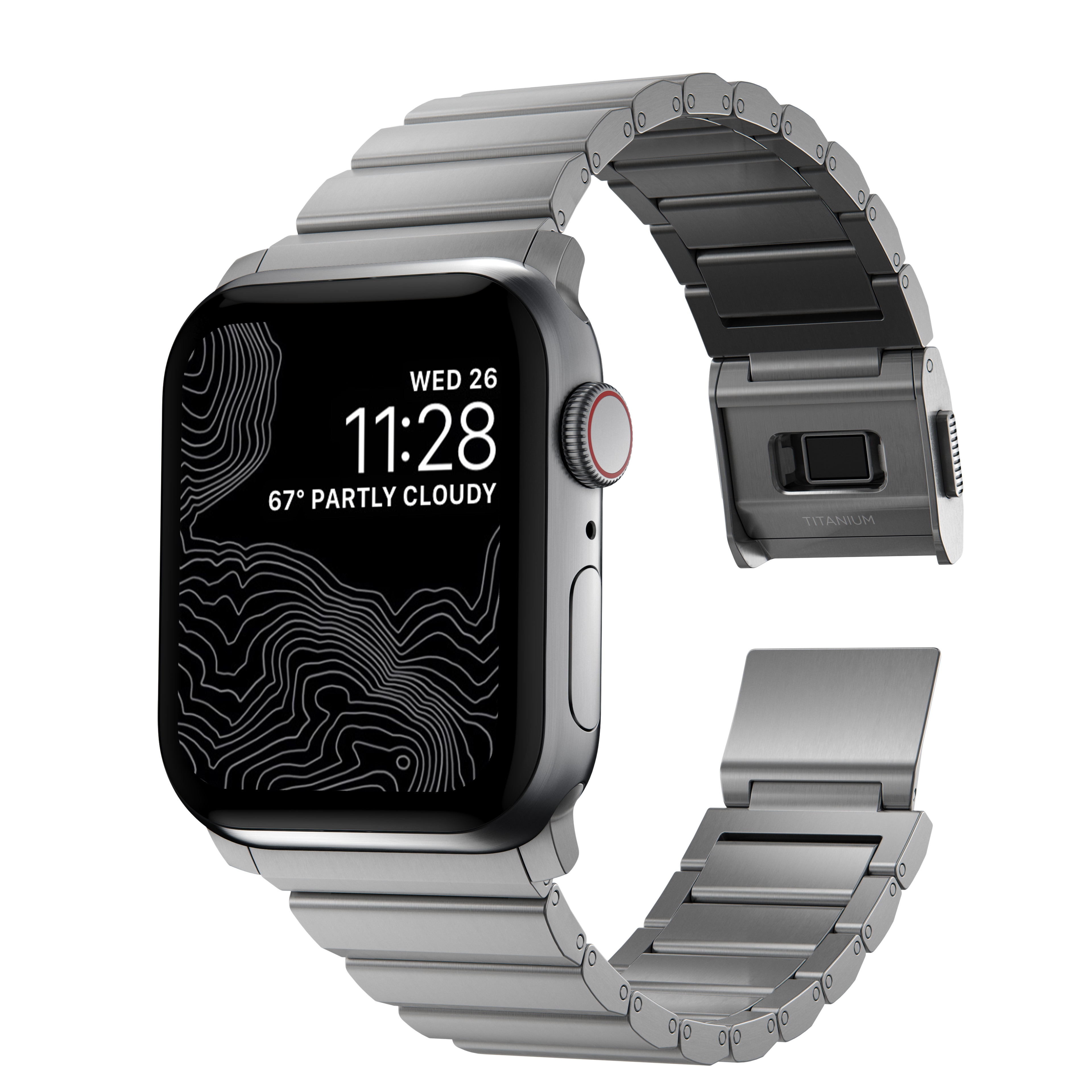 Apple Watch Series 10 46mm Titanium Armband, Silver