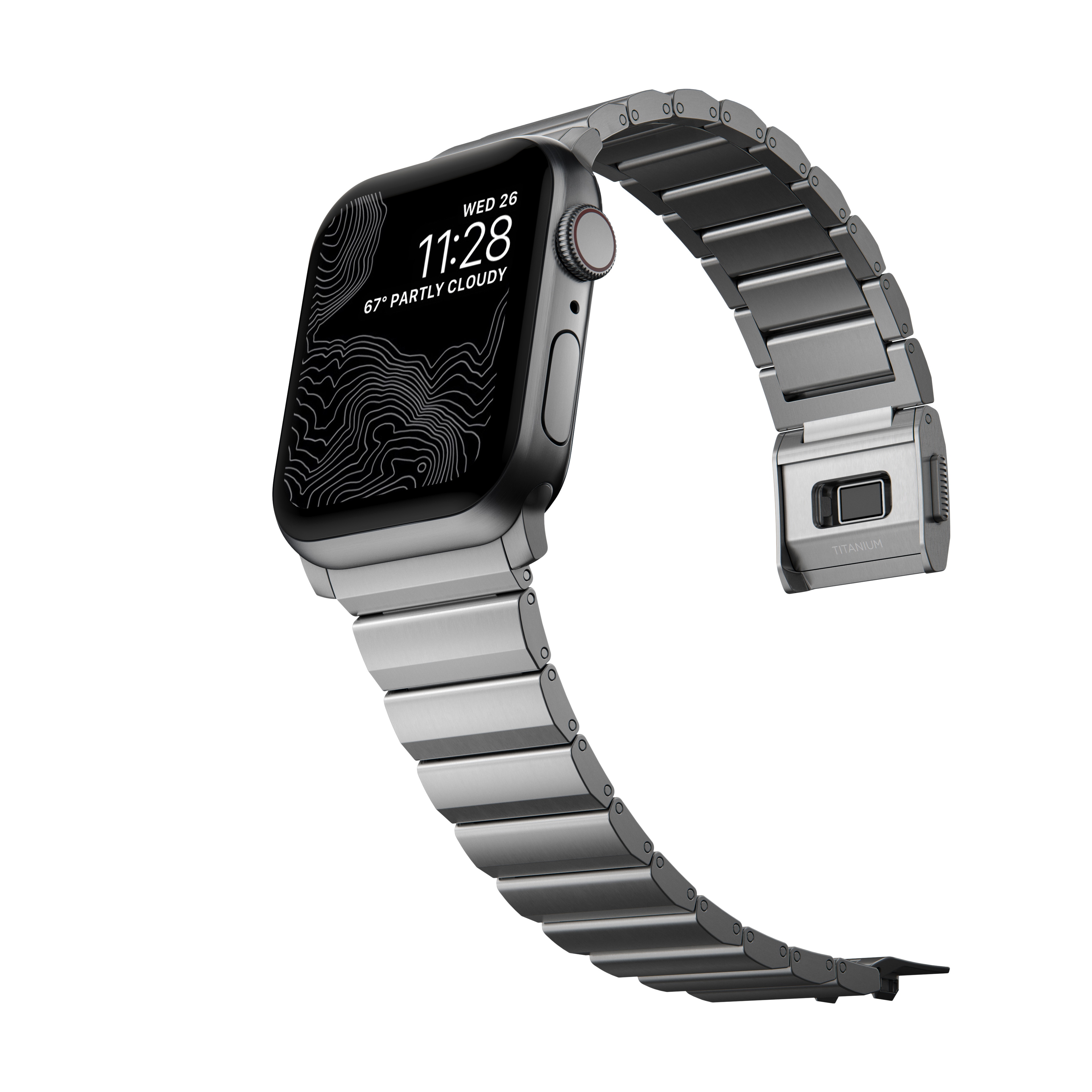 Apple Watch Series 10 46mm Titanium Armband, Silver