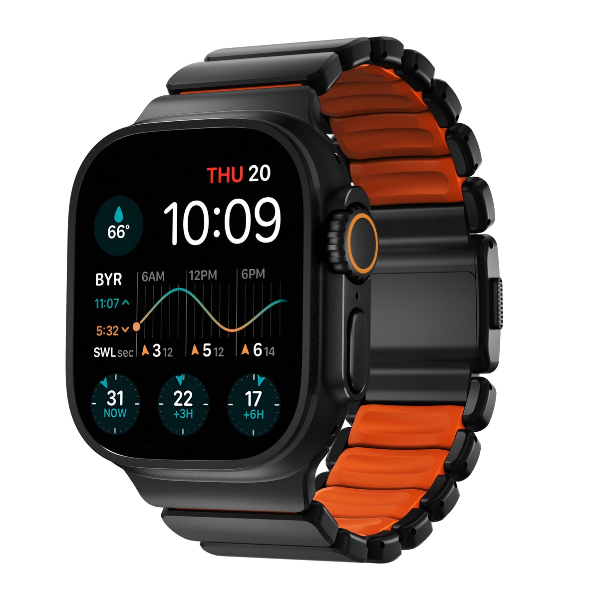 Apple Watch Series 10 46mm Titanium Armband, Svart