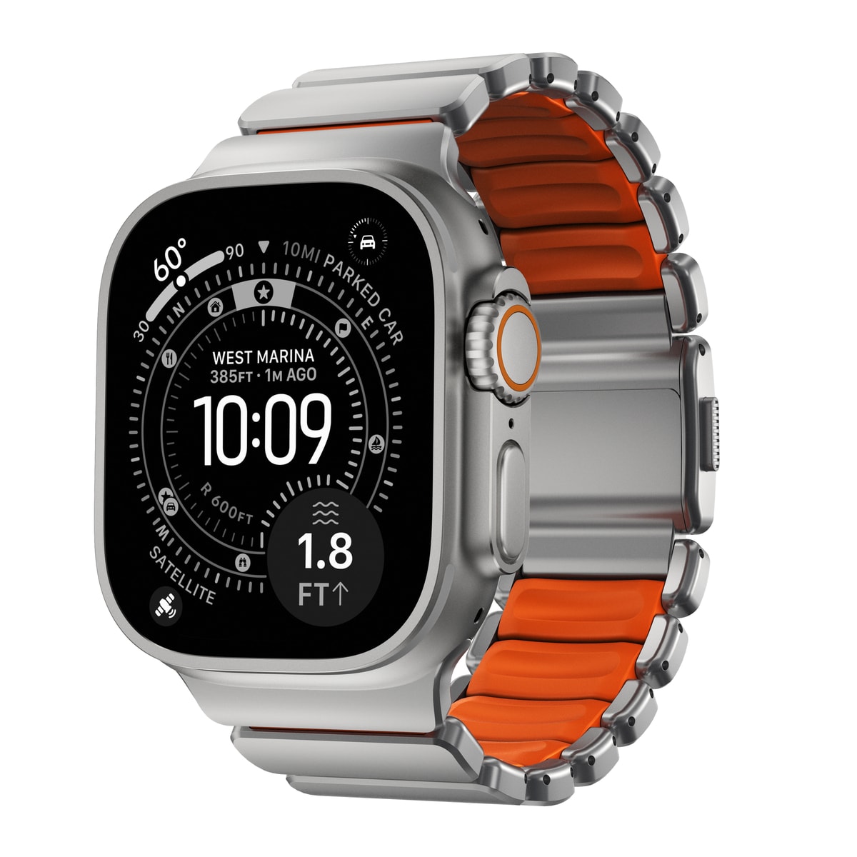 Apple Watch Series 10 46mm Titanium Armband, Silver