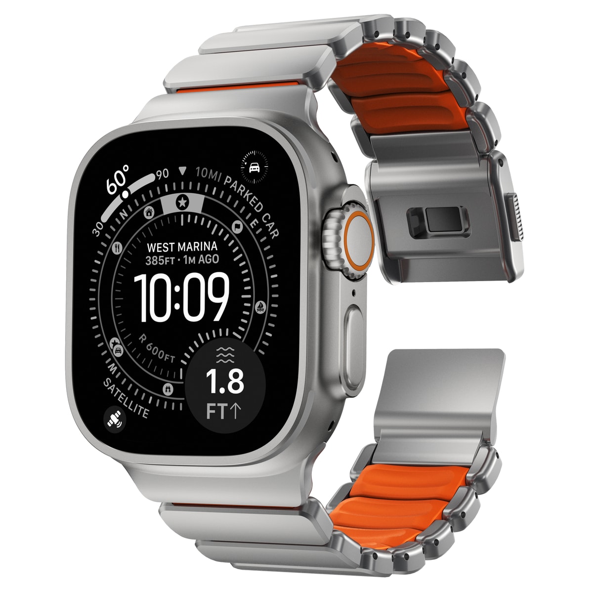 Apple Watch Series 10 46mm Titanium Armband, Silver
