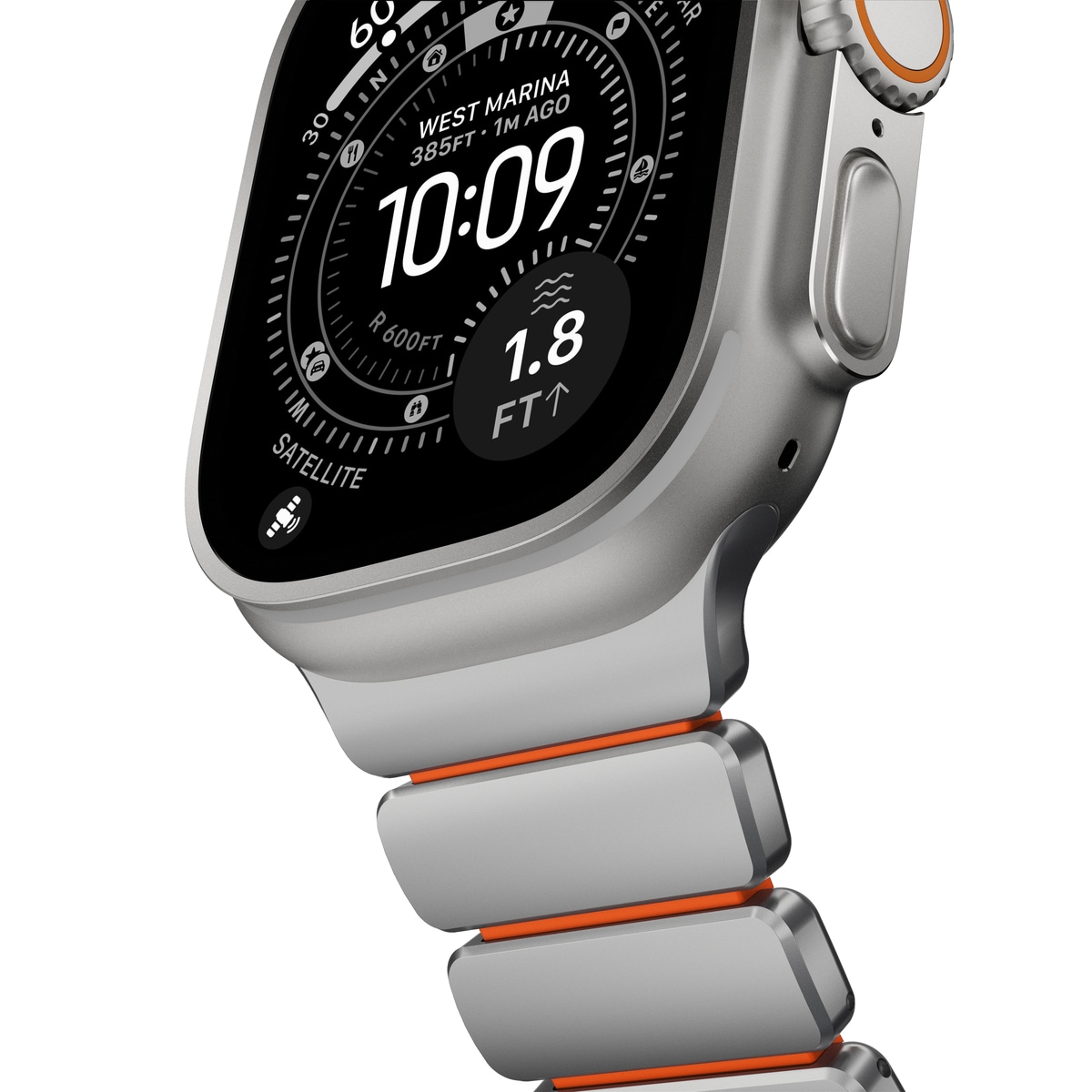 Apple Watch Series 10 46mm Titanium Armband, Silver