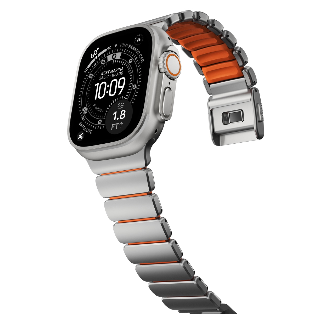 Apple Watch Series 10 46mm Titanium Armband, Silver
