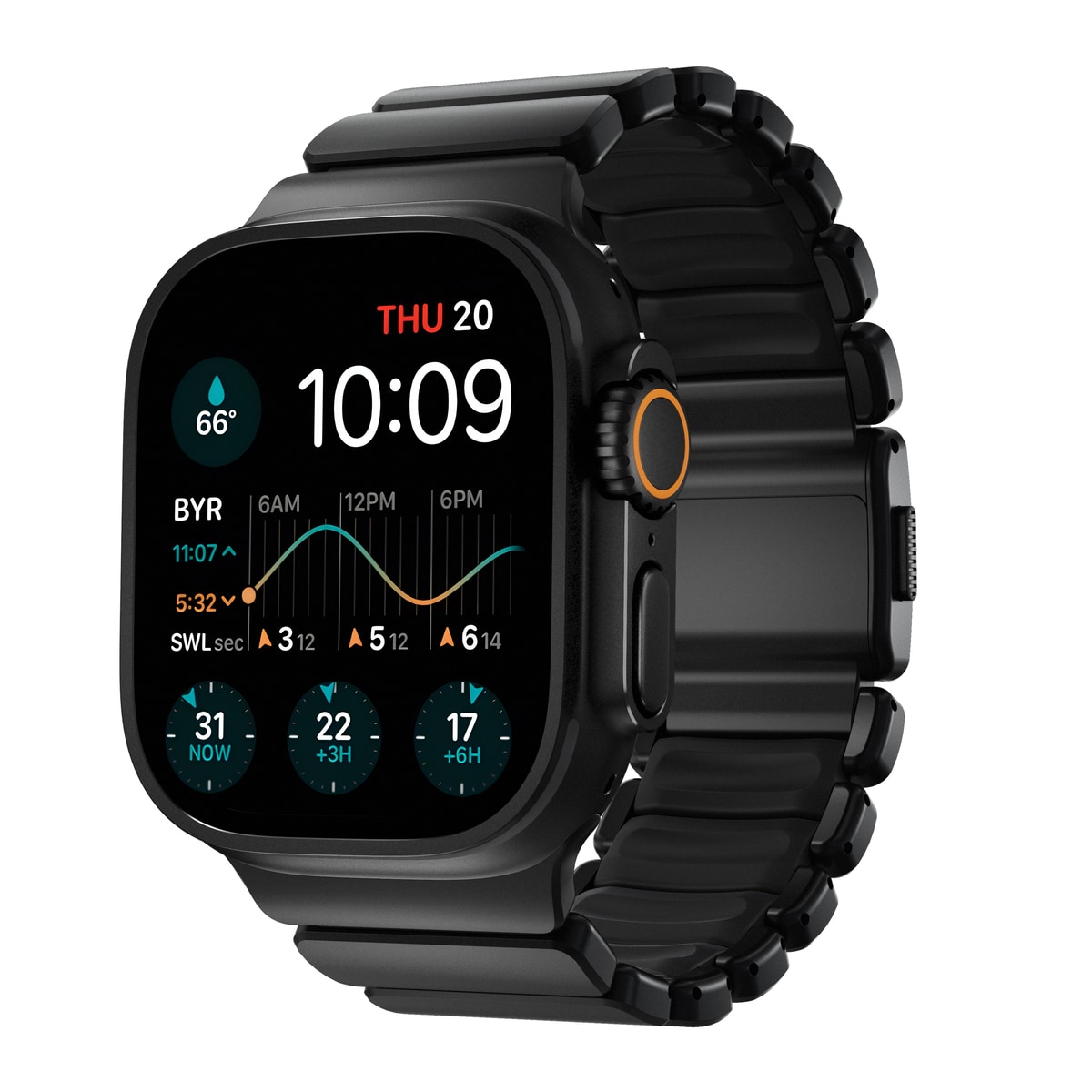 Apple Watch Series 10 46mm Titanium Armband, Svart