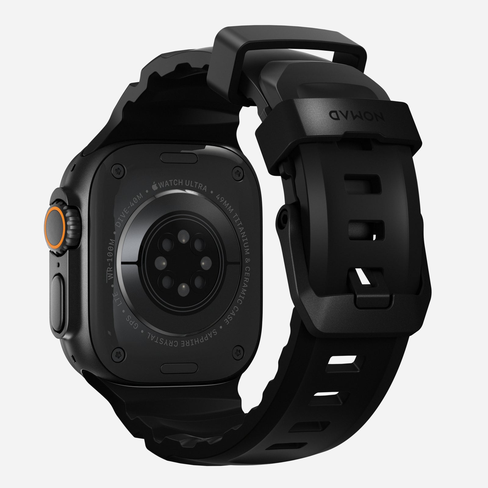 Apple Watch Series 1-3 42mm Armband Rocky Point (Black Hardware) Carbon Black
