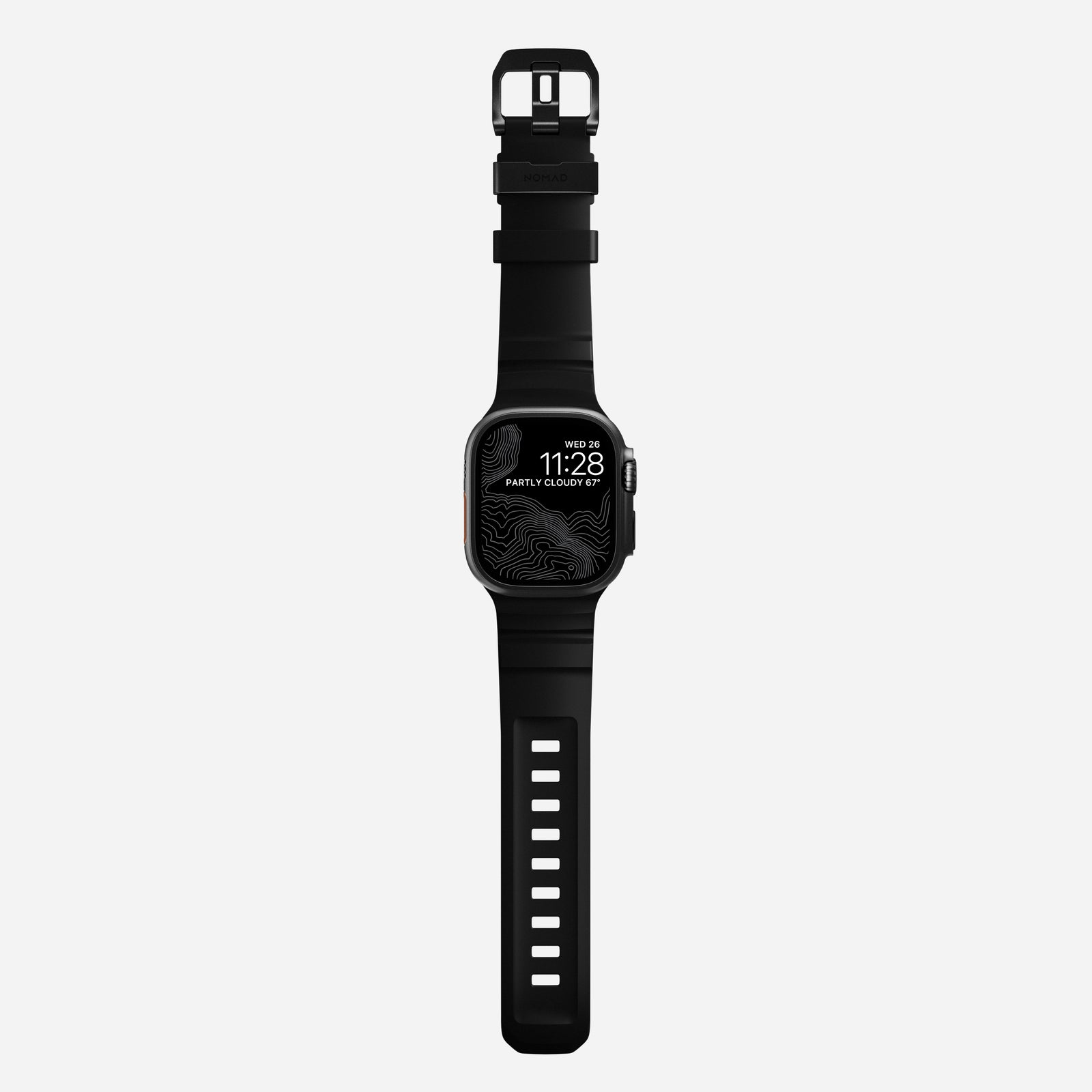 Apple Watch Series 1-3 42mm Armband Rocky Point (Black Hardware) Carbon Black