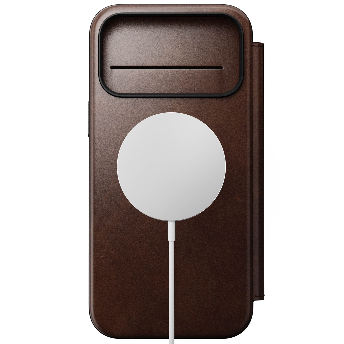 iPhone 17 Pro Max Läderfodral MagSafe  - Modern Horween Leather Folio Rustic Brown