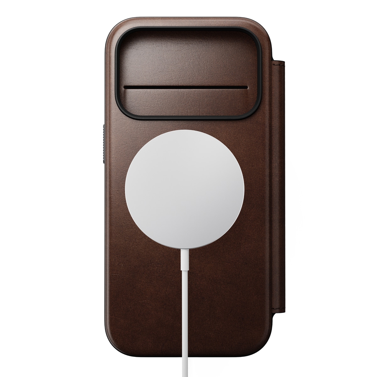 iPhone 17 Pro Läderfodral MagSafe  - Modern Horween Leather Folio Rustic Brown