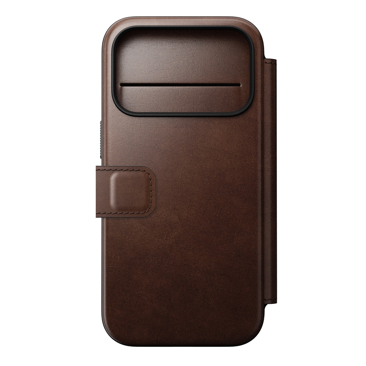 iPhone 17 Pro Läderfodral MagSafe  - Modern Horween Leather Folio Rustic Brown