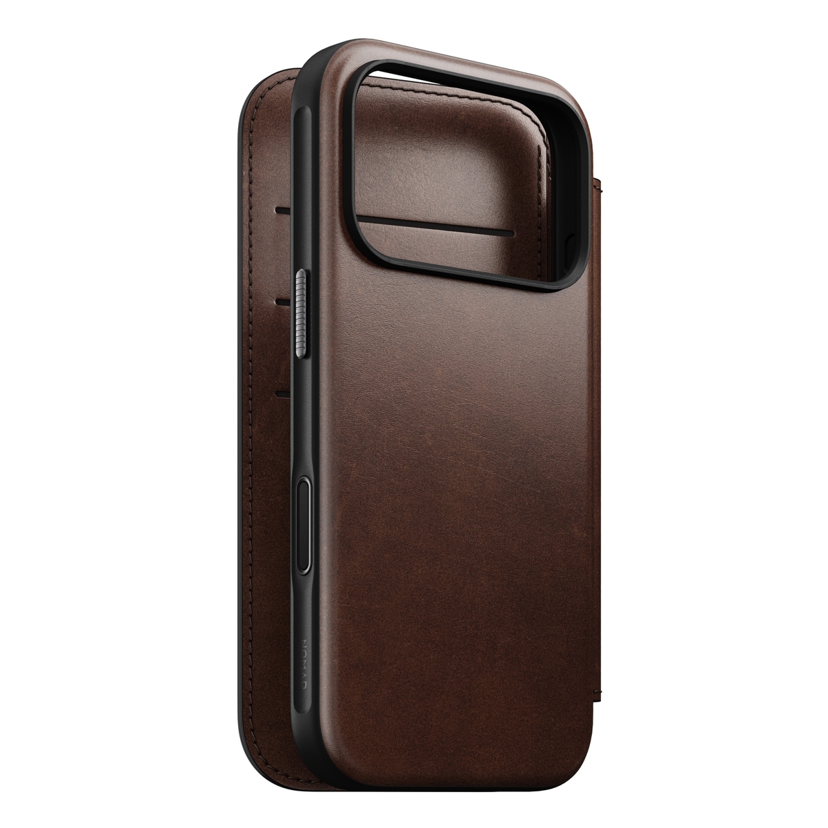 iPhone 17 Pro Läderfodral MagSafe  - Modern Horween Leather Folio Rustic Brown