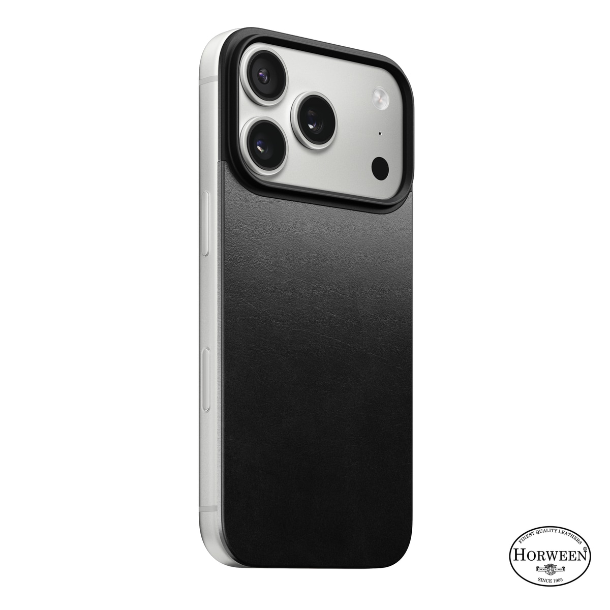 iPhone 17 Pro Magnetisk Baksida - Leather Back, Black