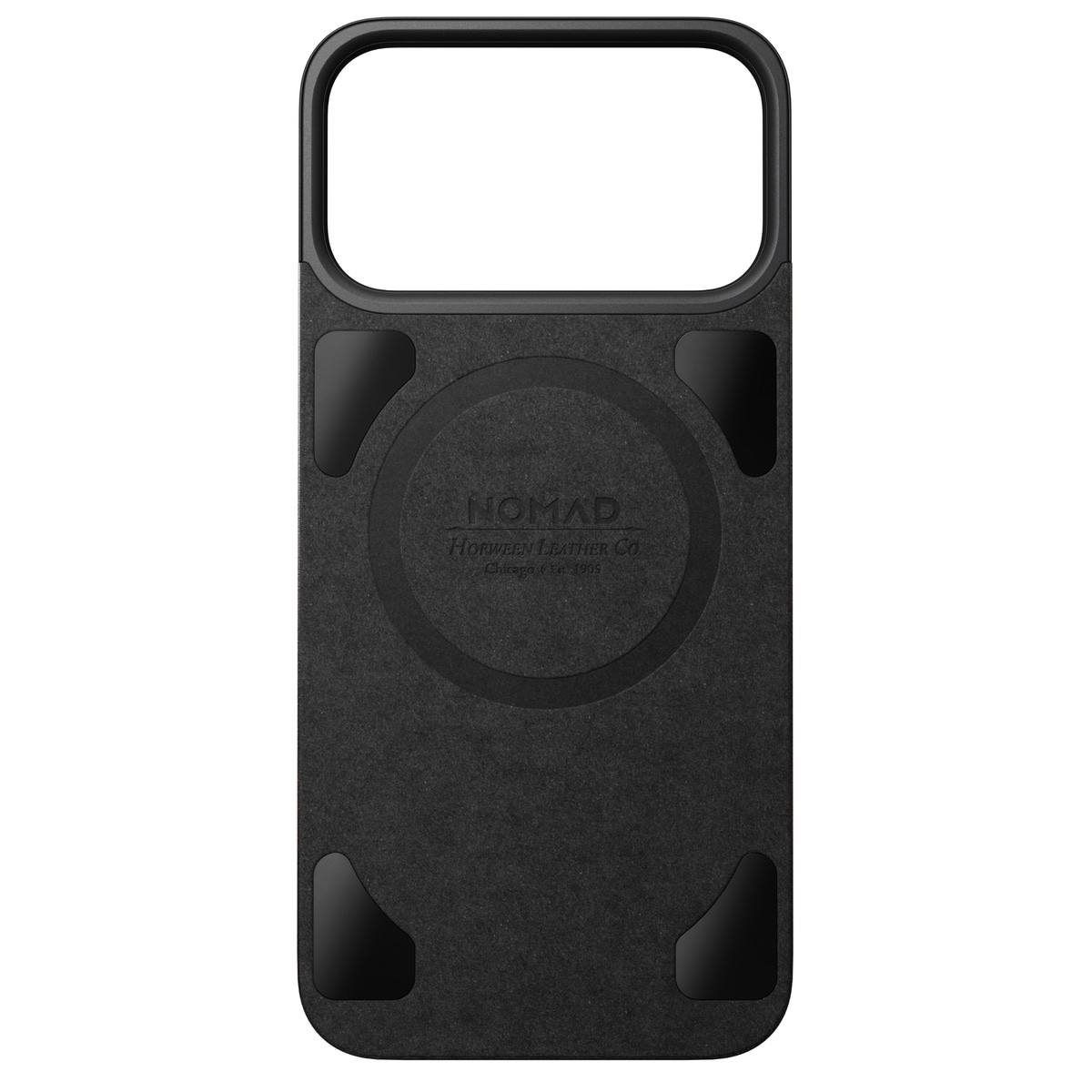 iPhone 17 Pro Max Magnetisk Baksida - Leather Back, Black