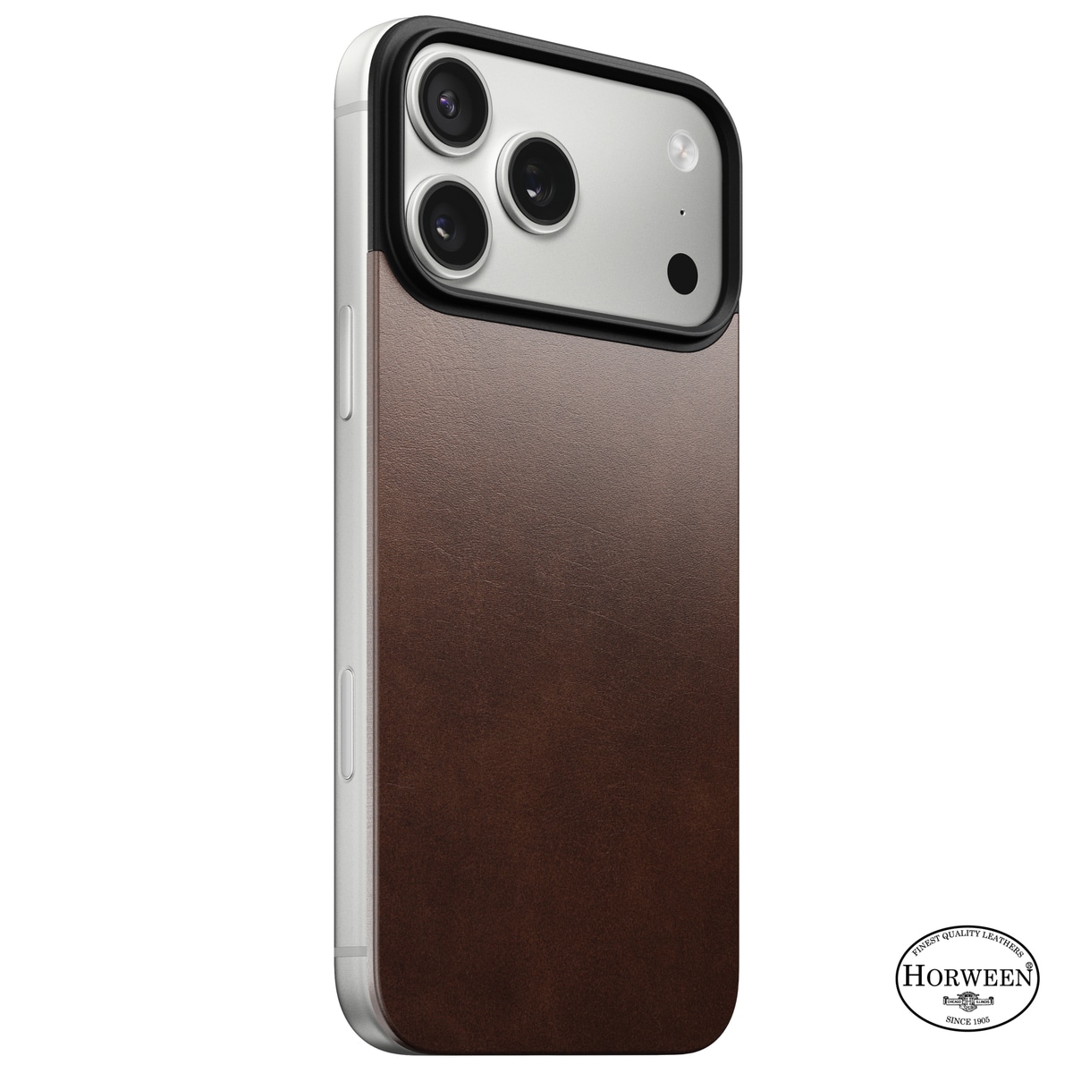 iPhone 17 Pro Max Magnetisk Baksida - Leather Back, Rustic Brown