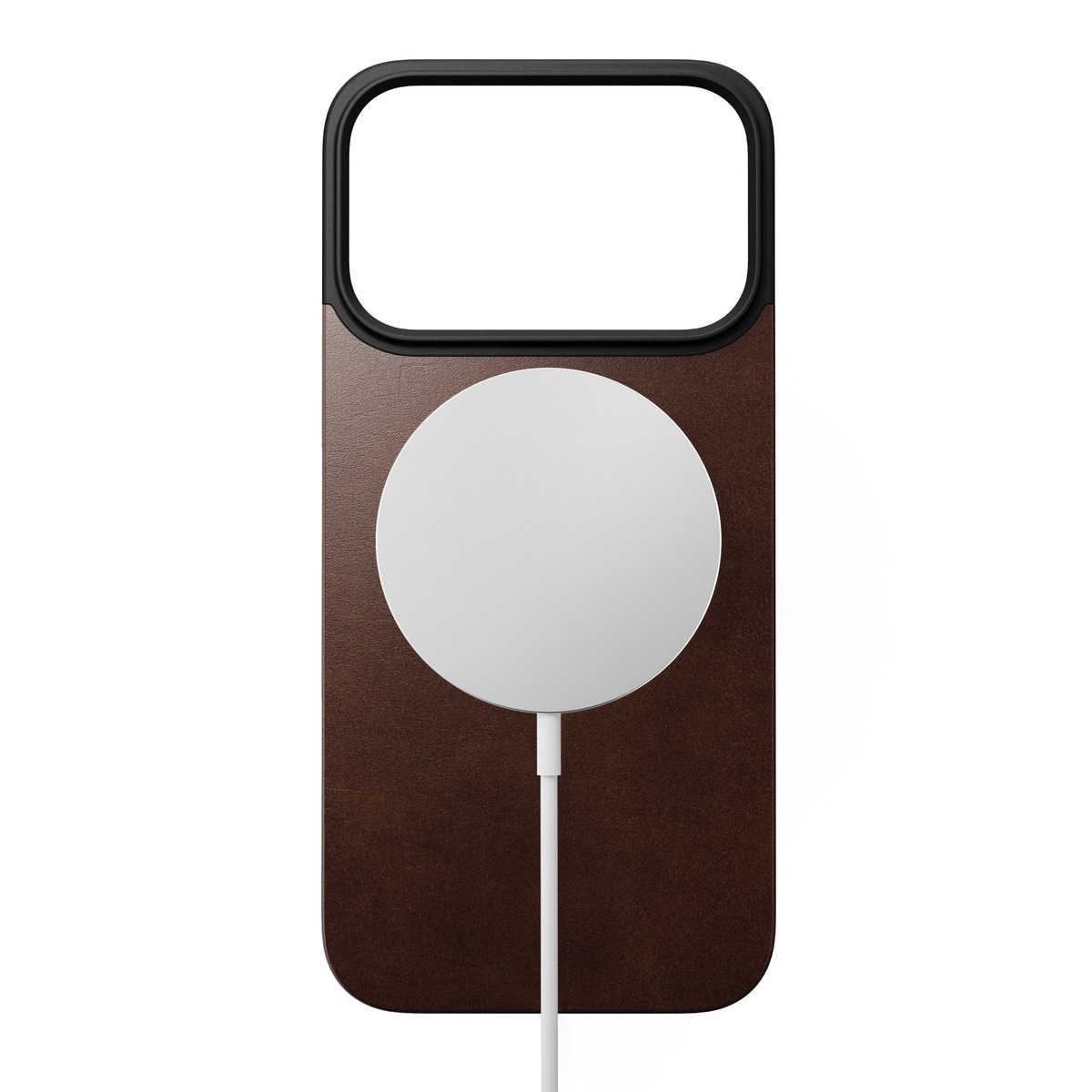 iPhone 17 Pro Magnetisk Baksida - Leather Back, Rustic Brown