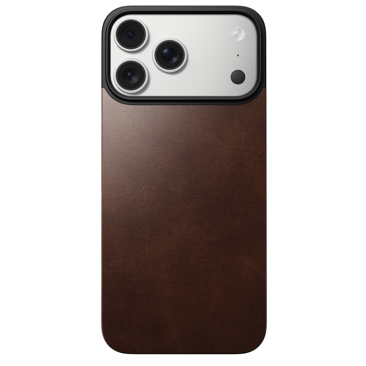 iPhone 17 Pro Max Magnetisk Baksida - Leather Back, Rustic Brown