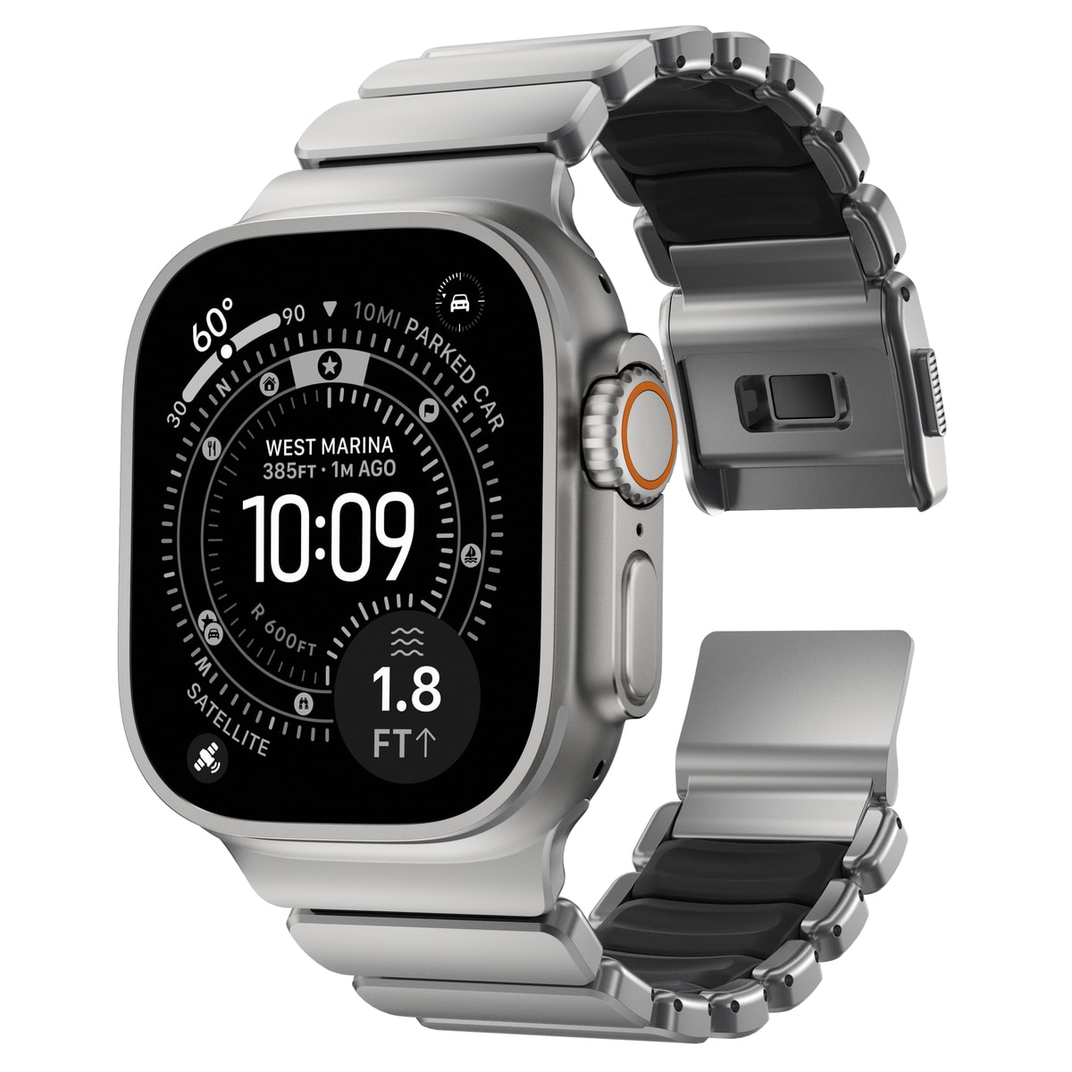 Apple Watch Series 10 46mm Titanium Armband, Silver