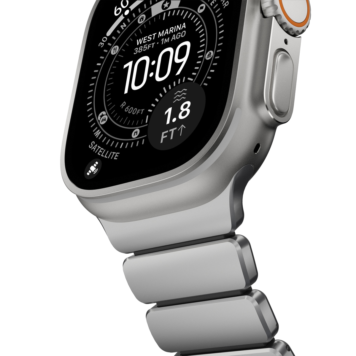 Apple Watch Series 10 46mm Titanium Armband, Silver