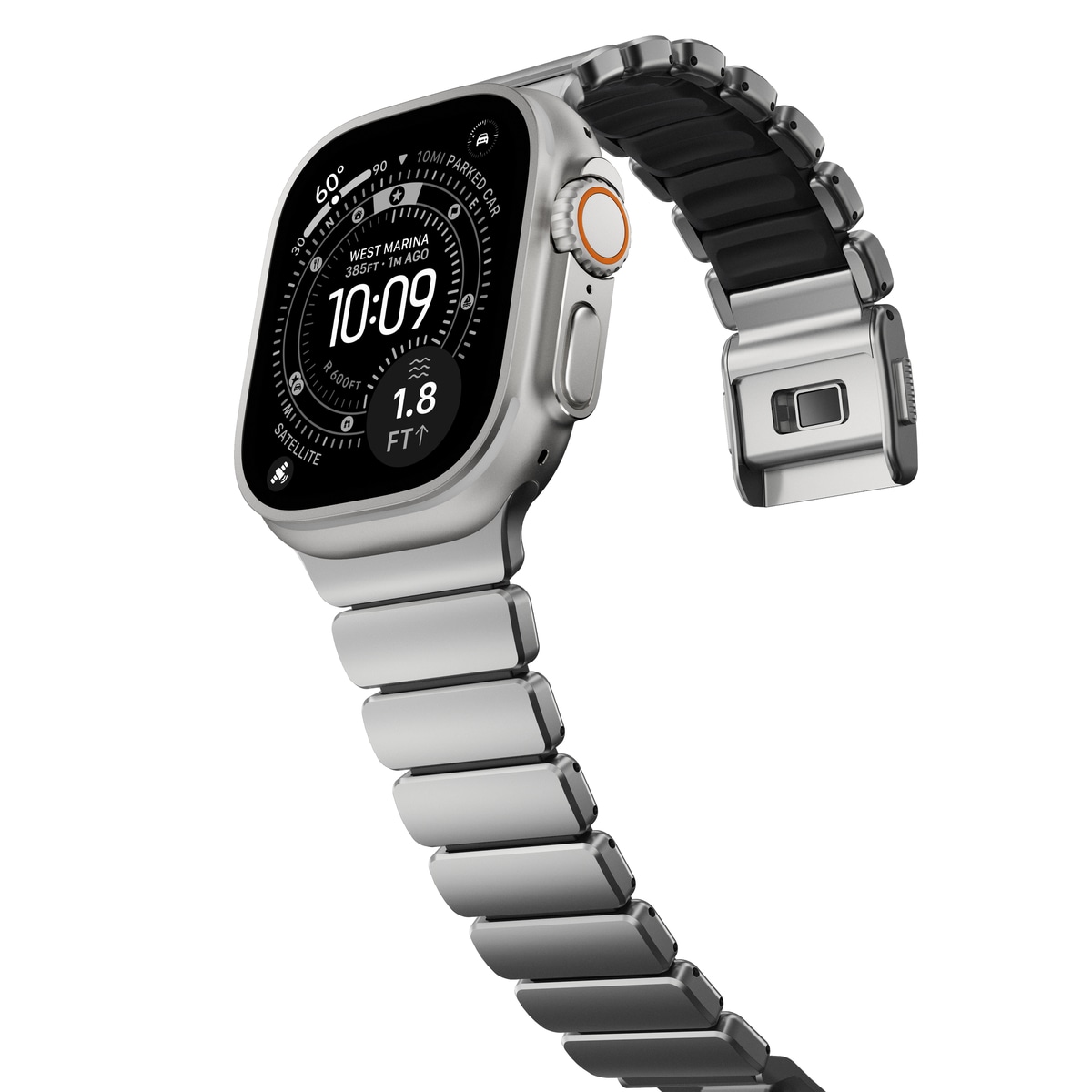 Apple Watch Series 10 46mm Titanium Armband, Silver