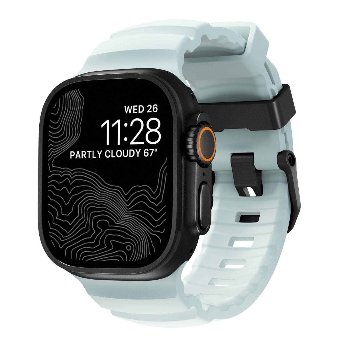 Apple Watch Ultra 49mm 1st Gen Armband Rocky Point (Black Hardware) Icy Blue Glow - Limited edition