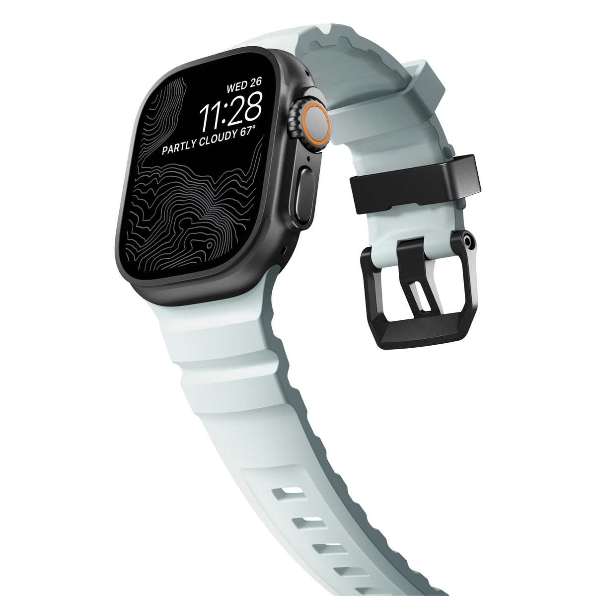 Apple Watch Ultra 49mm 1st Gen Armband Rocky Point (Black Hardware) Icy Blue Glow - Limited edition