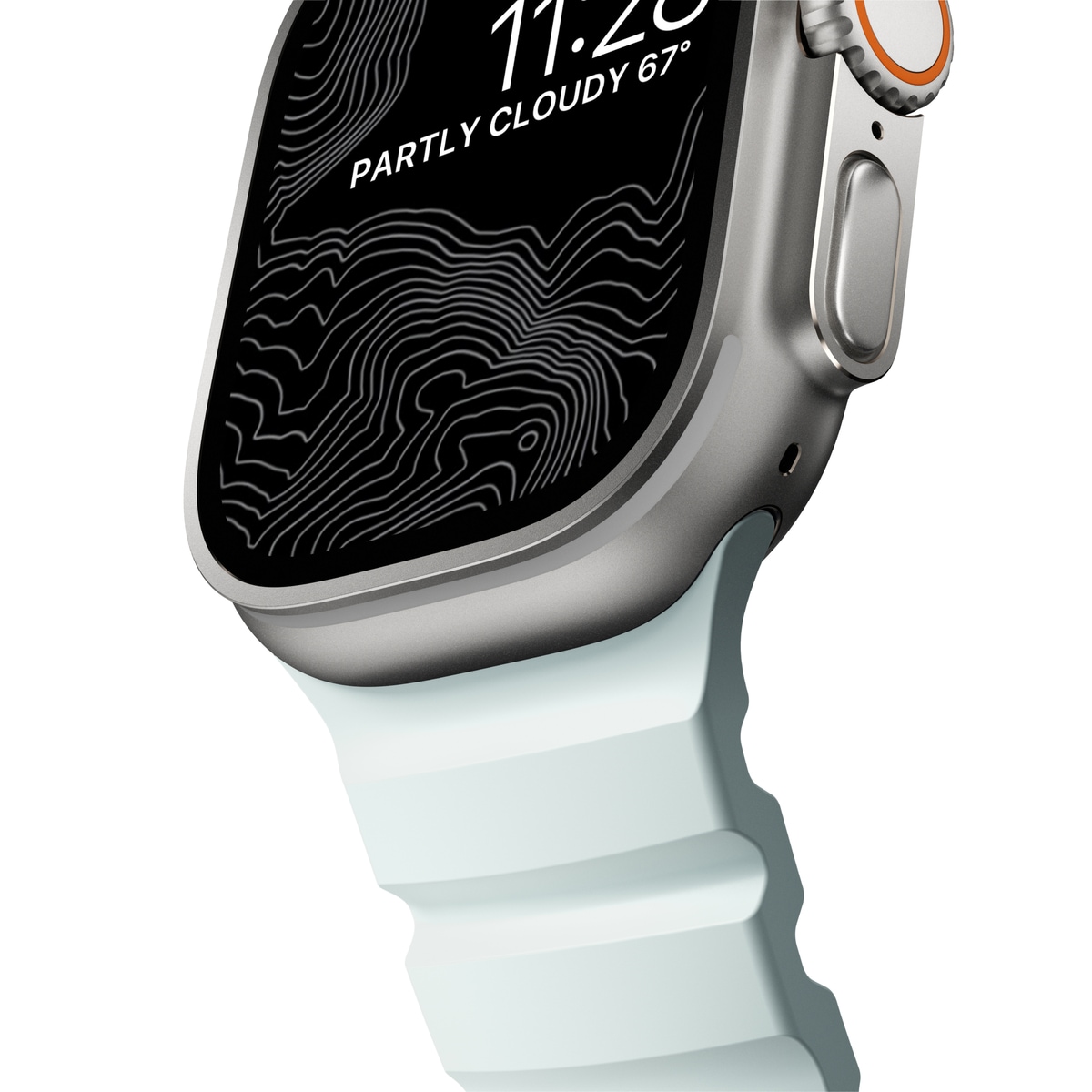 Apple Watch Series 1-3 42mm Armband Rocky Point (Natural Hardware) Icy Blue Glow - Limited edition