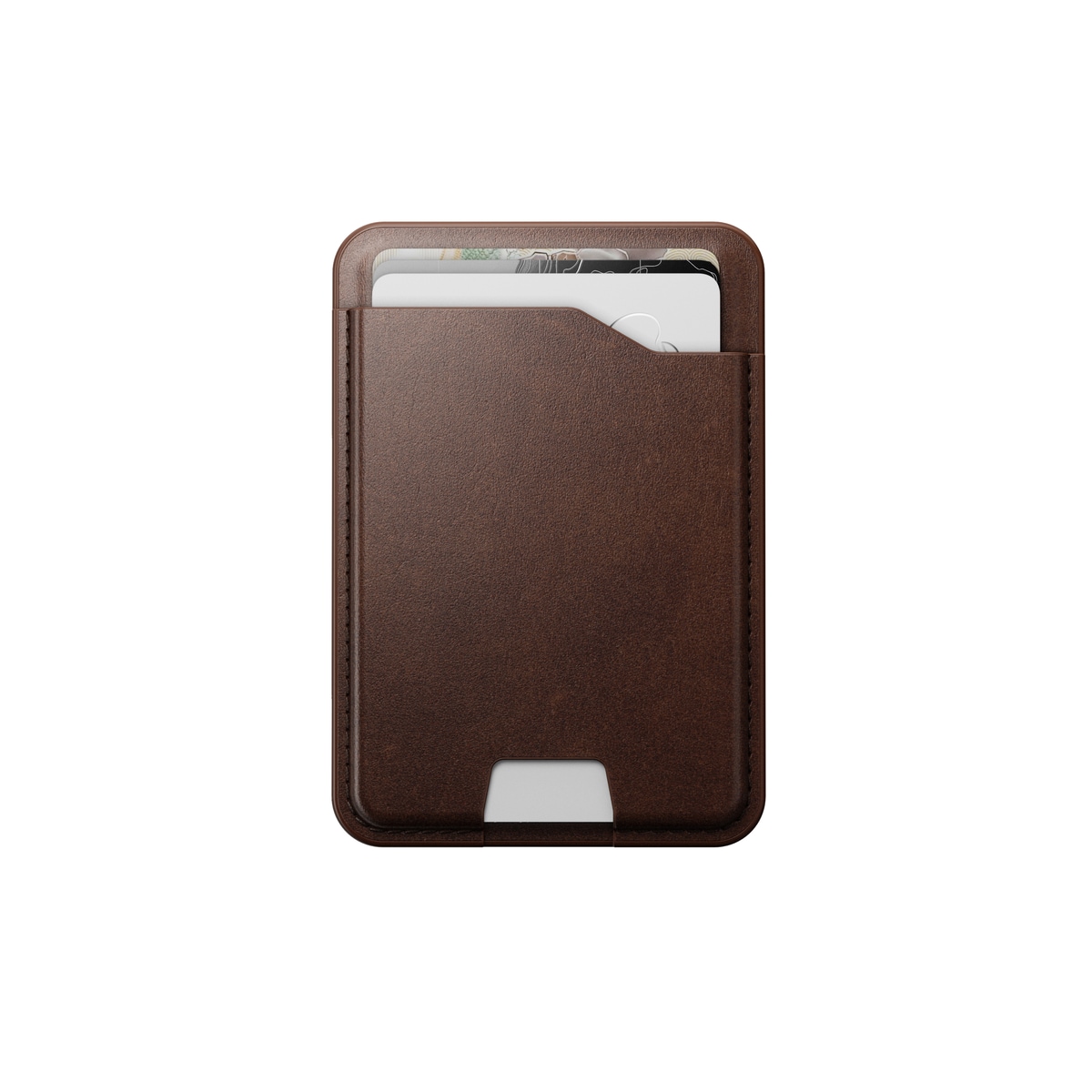 MagSafe-korthållare i Horween Leather med tracker, Rustic Brown