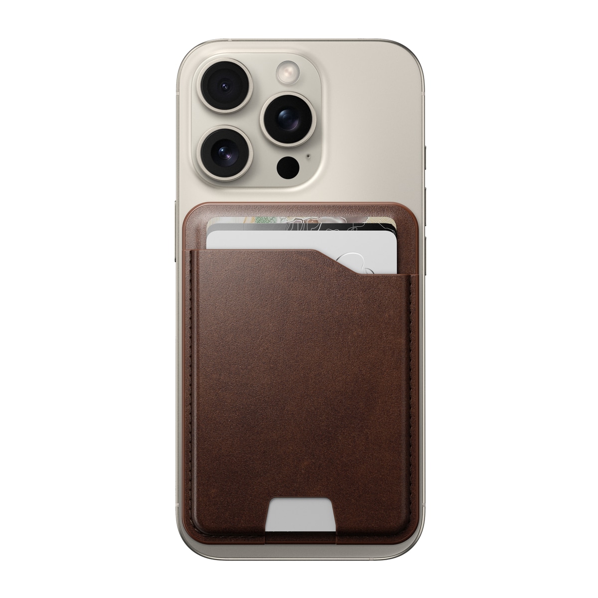 MagSafe-korthållare i Horween Leather med tracker, Rustic Brown