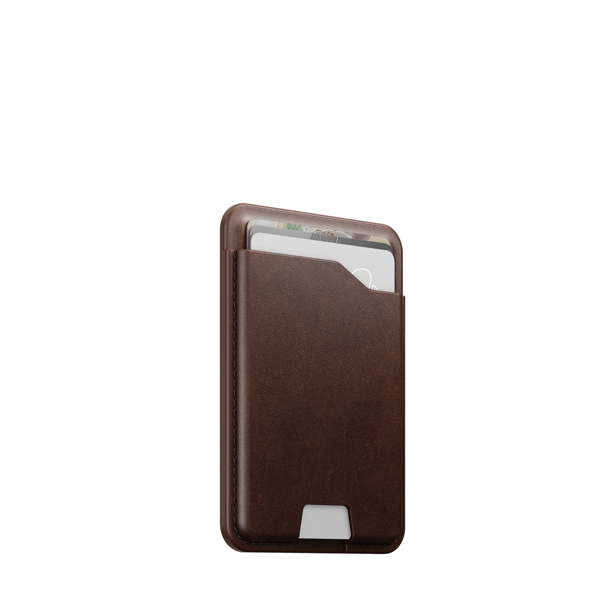 MagSafe-korthållare i Horween Leather med tracker, Rustic Brown