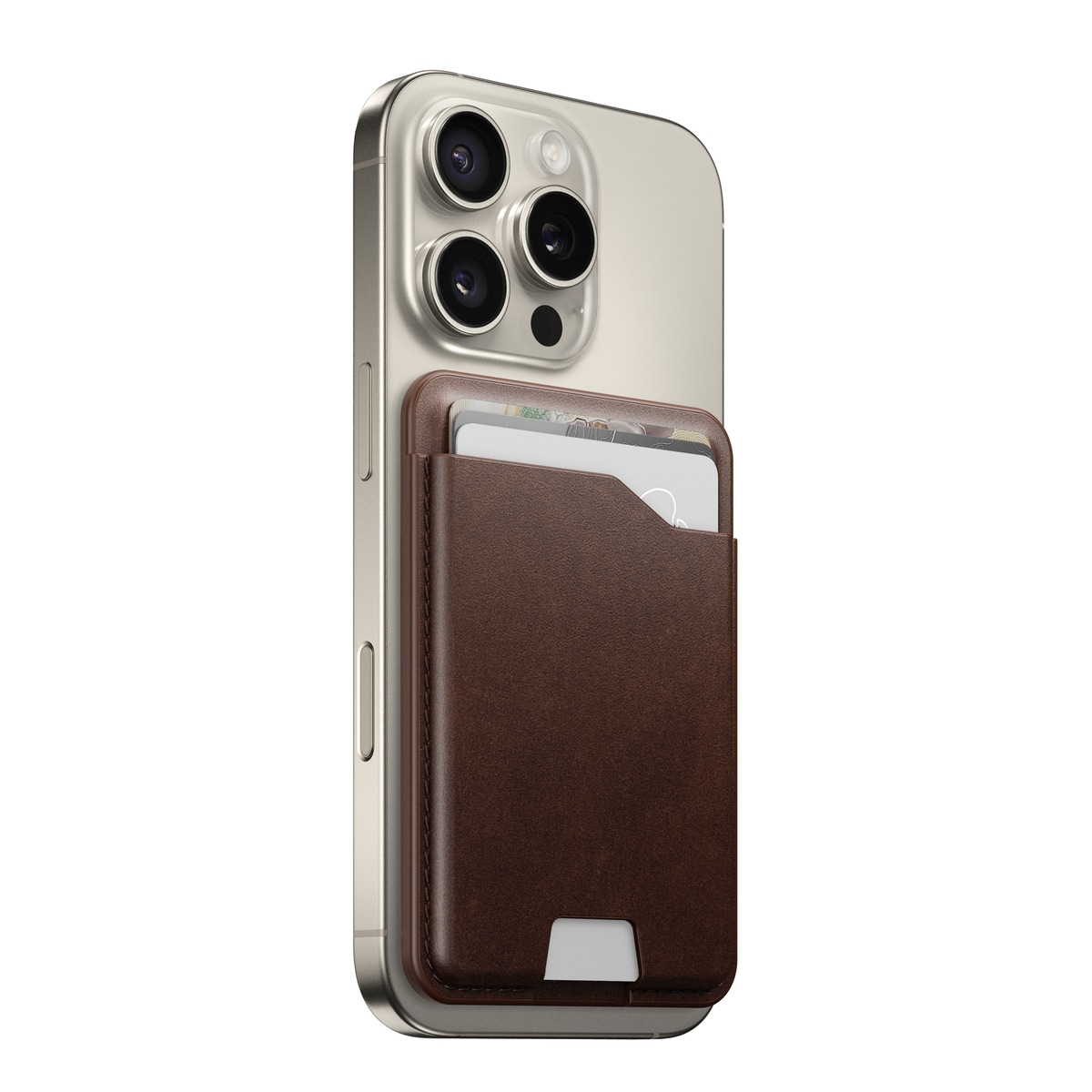 MagSafe-korthållare i Horween Leather med tracker, Rustic Brown