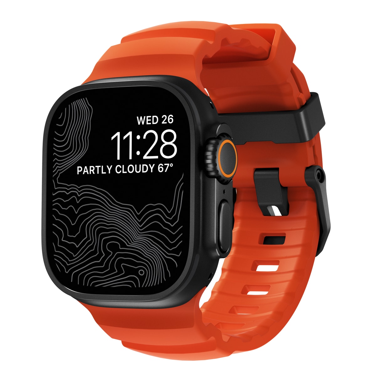 Apple Watch Series 8 45mm Armband Rocky Point (Black Hardware) Magma - Limited edition