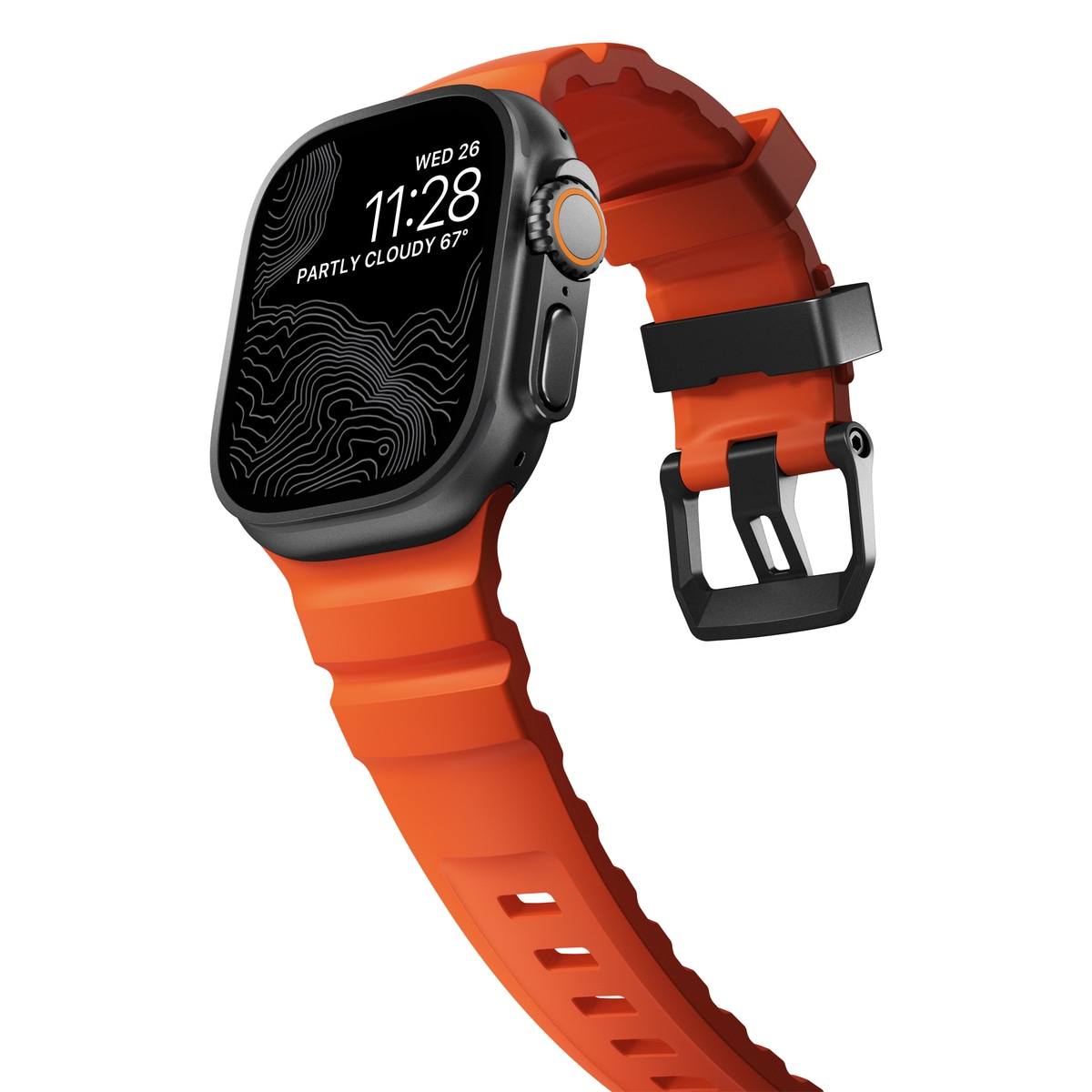 Apple Watch Series 8 45mm Armband Rocky Point (Black Hardware) Magma - Limited edition