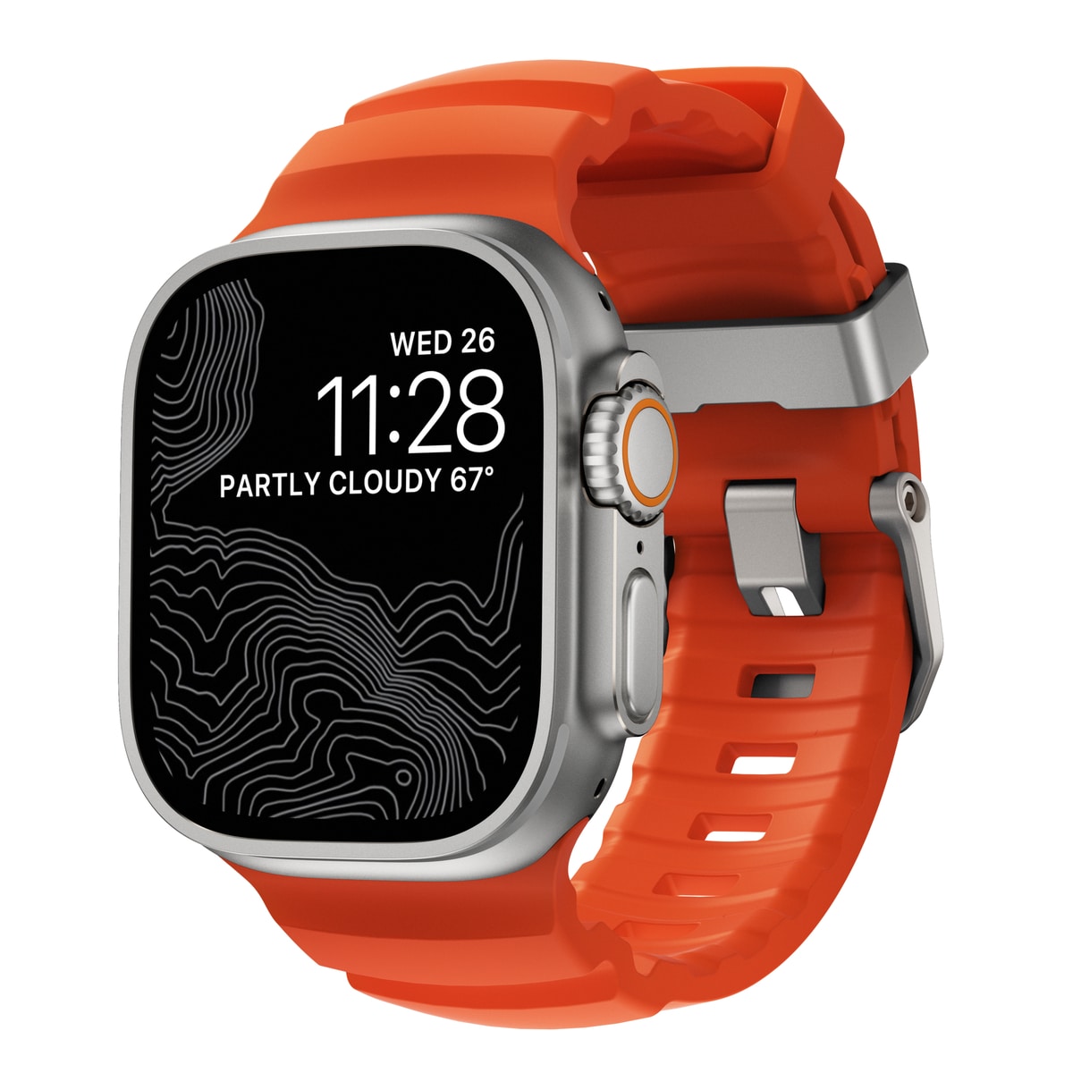 Apple Watch Series 8 45mm Armband Rocky Point (Natural Hardware) Magma - Limited edition