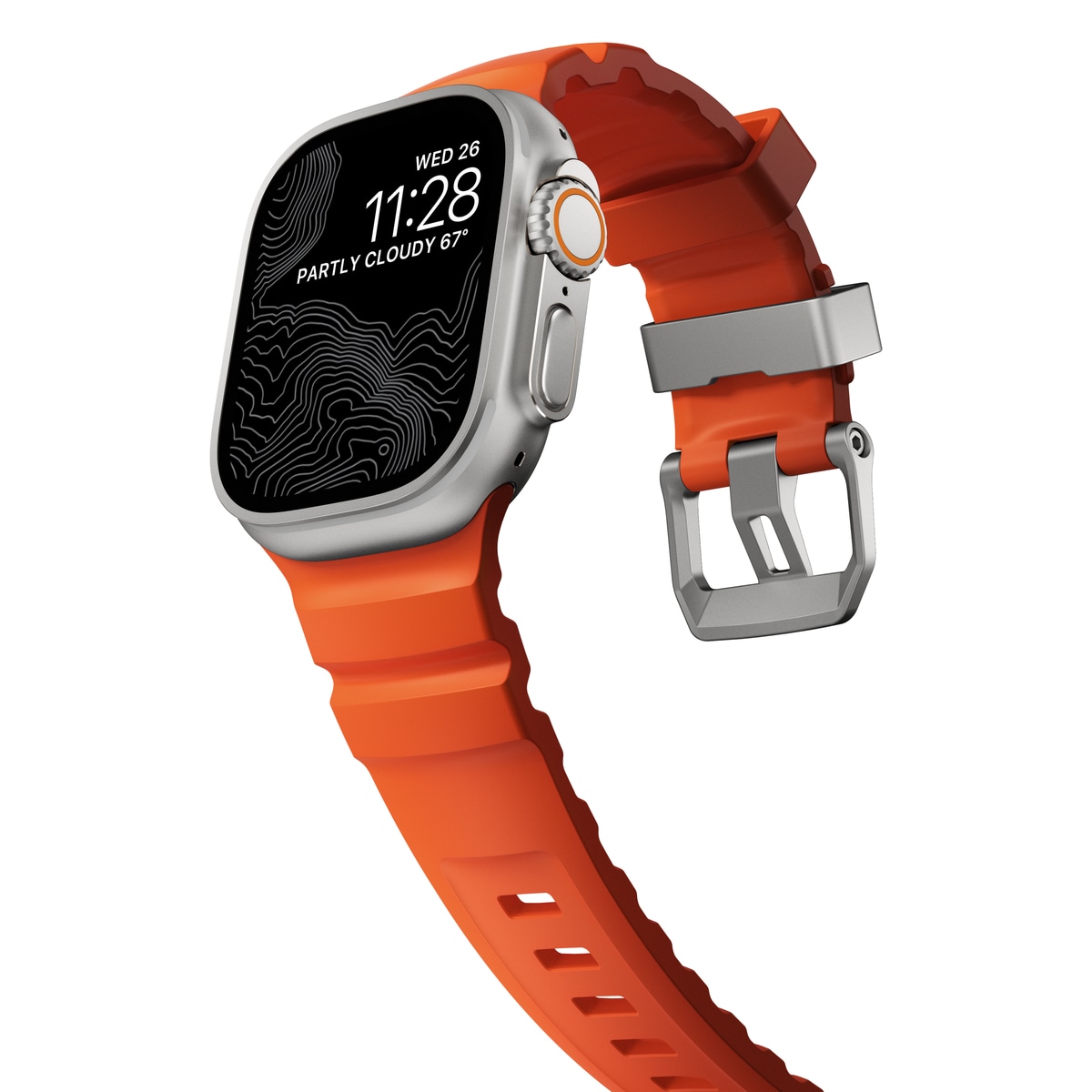 Apple Watch Series 8 45mm Armband Rocky Point (Natural Hardware) Magma - Limited edition
