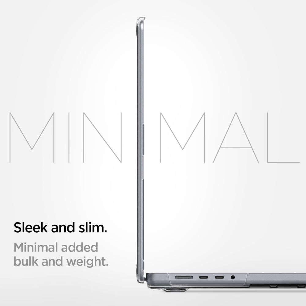 MacBook Pro 14" 2021-2022 Thin Fit-skal, Crystal Clear
