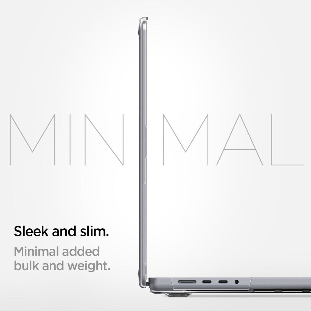 MacBook Pro 14" 2021-2022 Thin Fit-skal, Crystal Clear