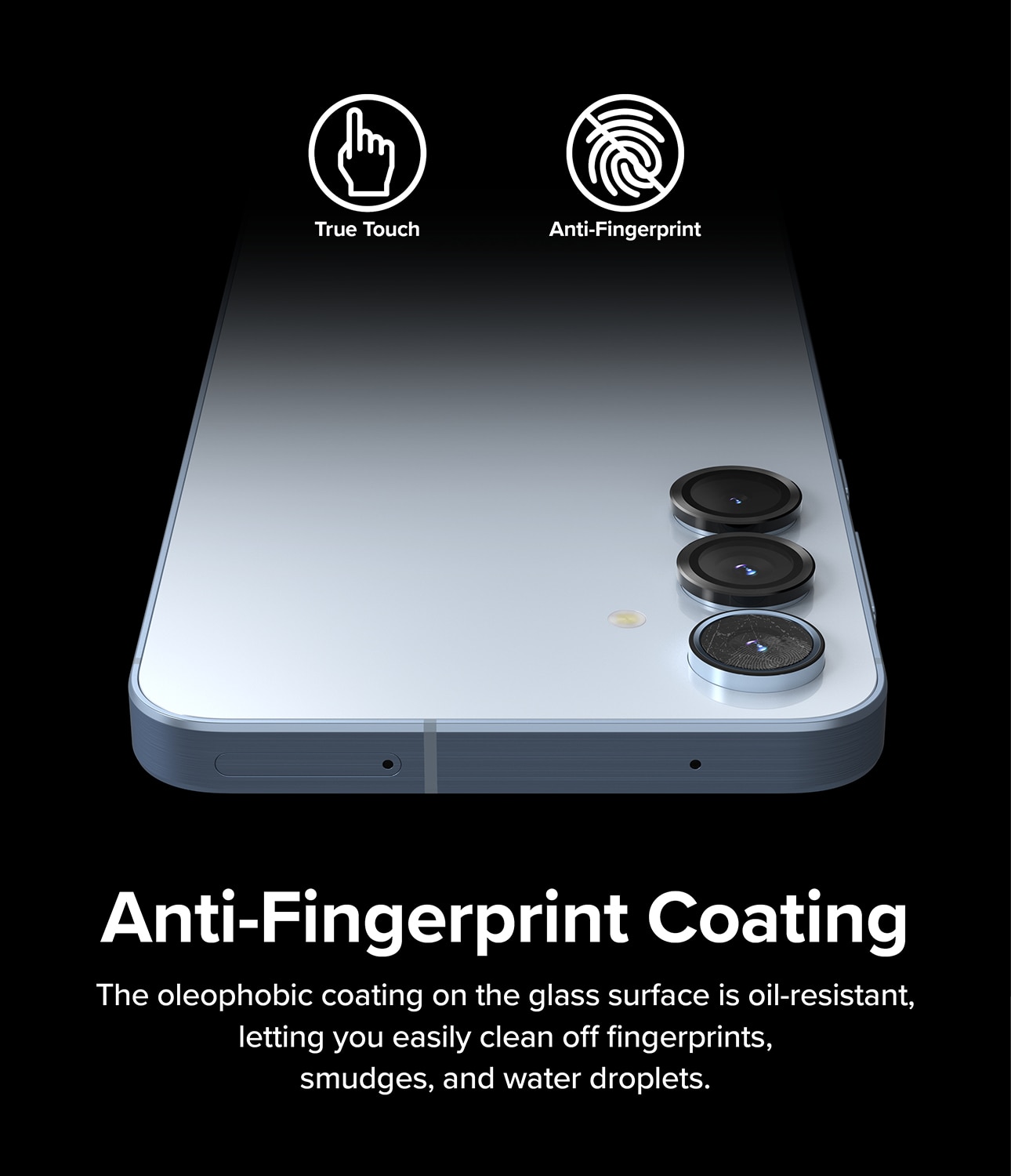 Samsung Galaxy A55 Linsskydd med aluminiumram, svart