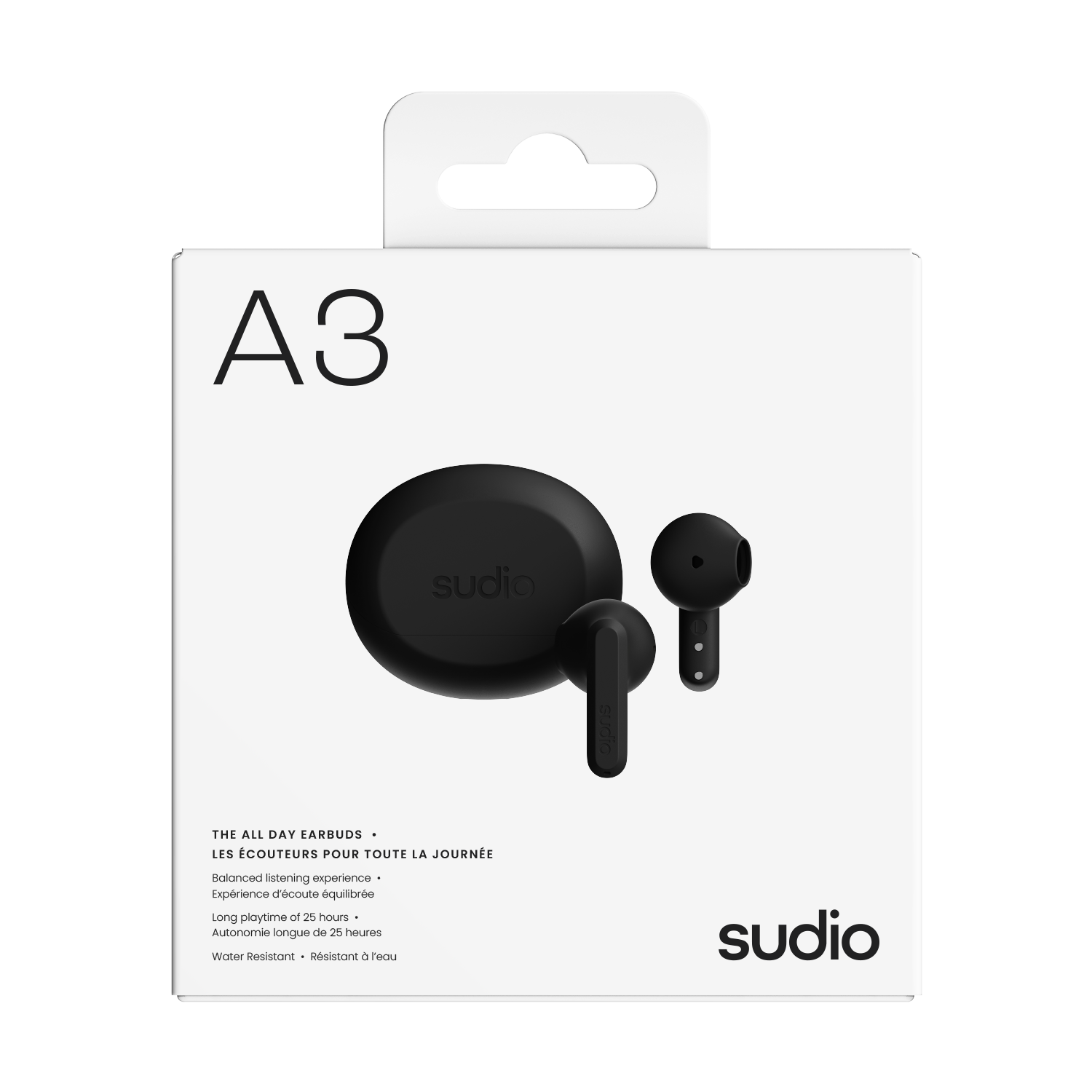 A3 Trådlösa In-ear hörlurar Svart