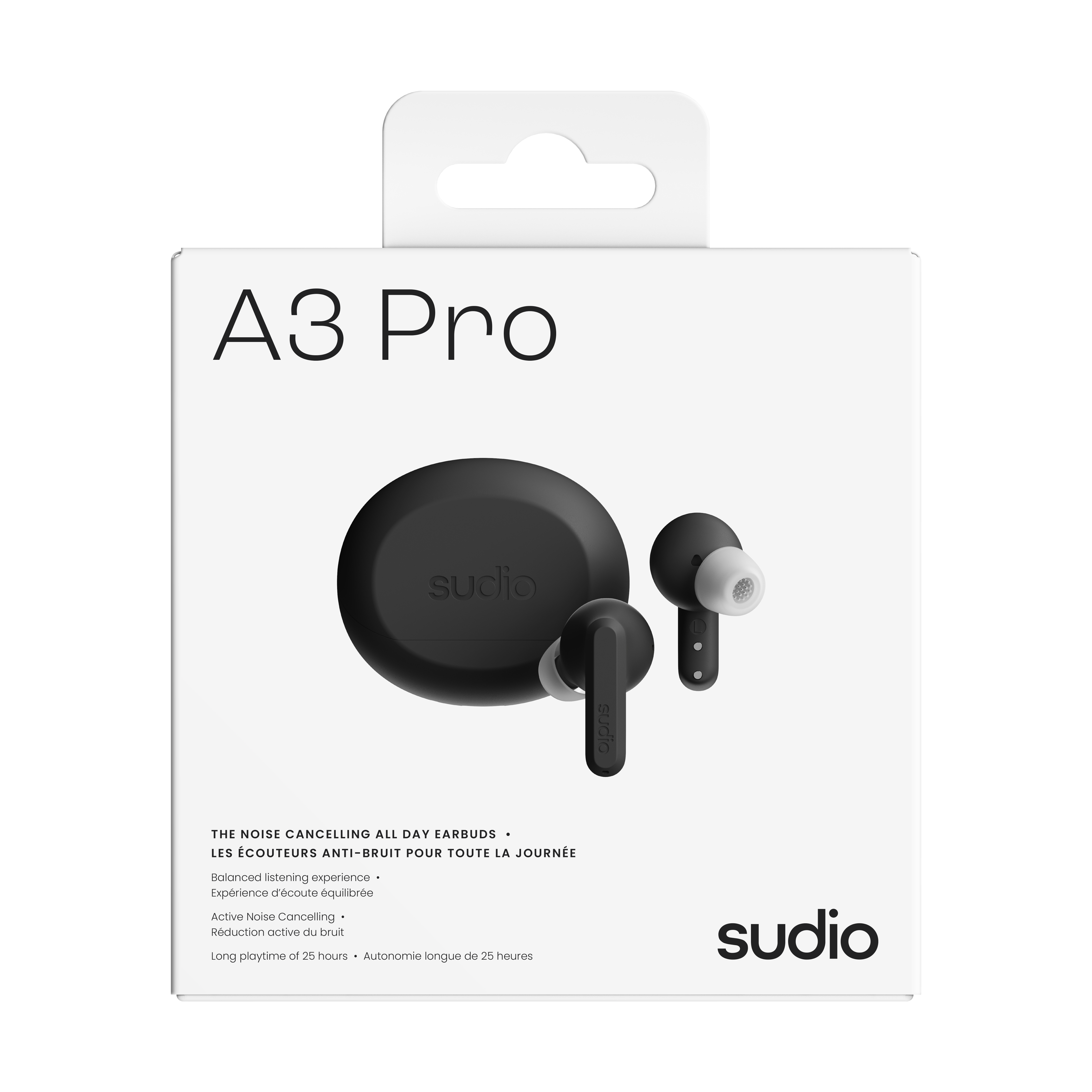 A3 Pro Trådlösa In-ear hörlurar med brusreducering Svart