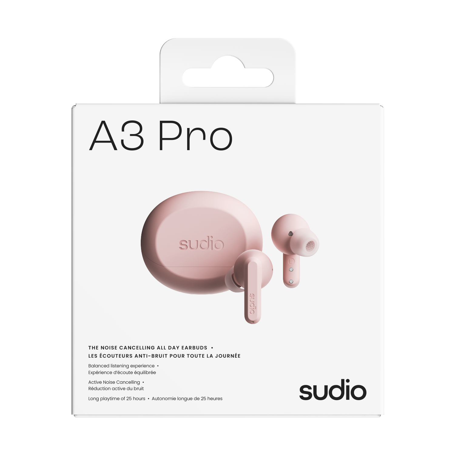 A3 Pro Trådlösa In-ear hörlurar med brusreducering Rosa