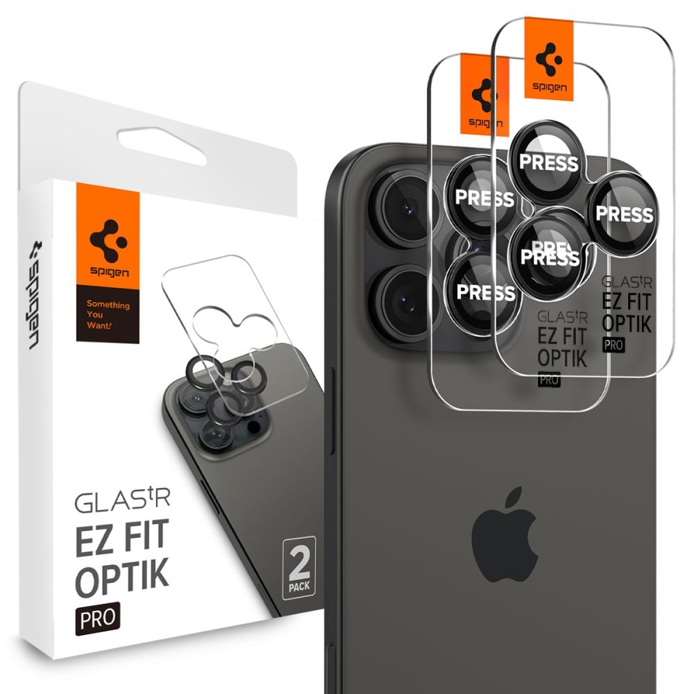 iPhone 16 Pro EZ Fit Linsskydd (2-pack), Svart