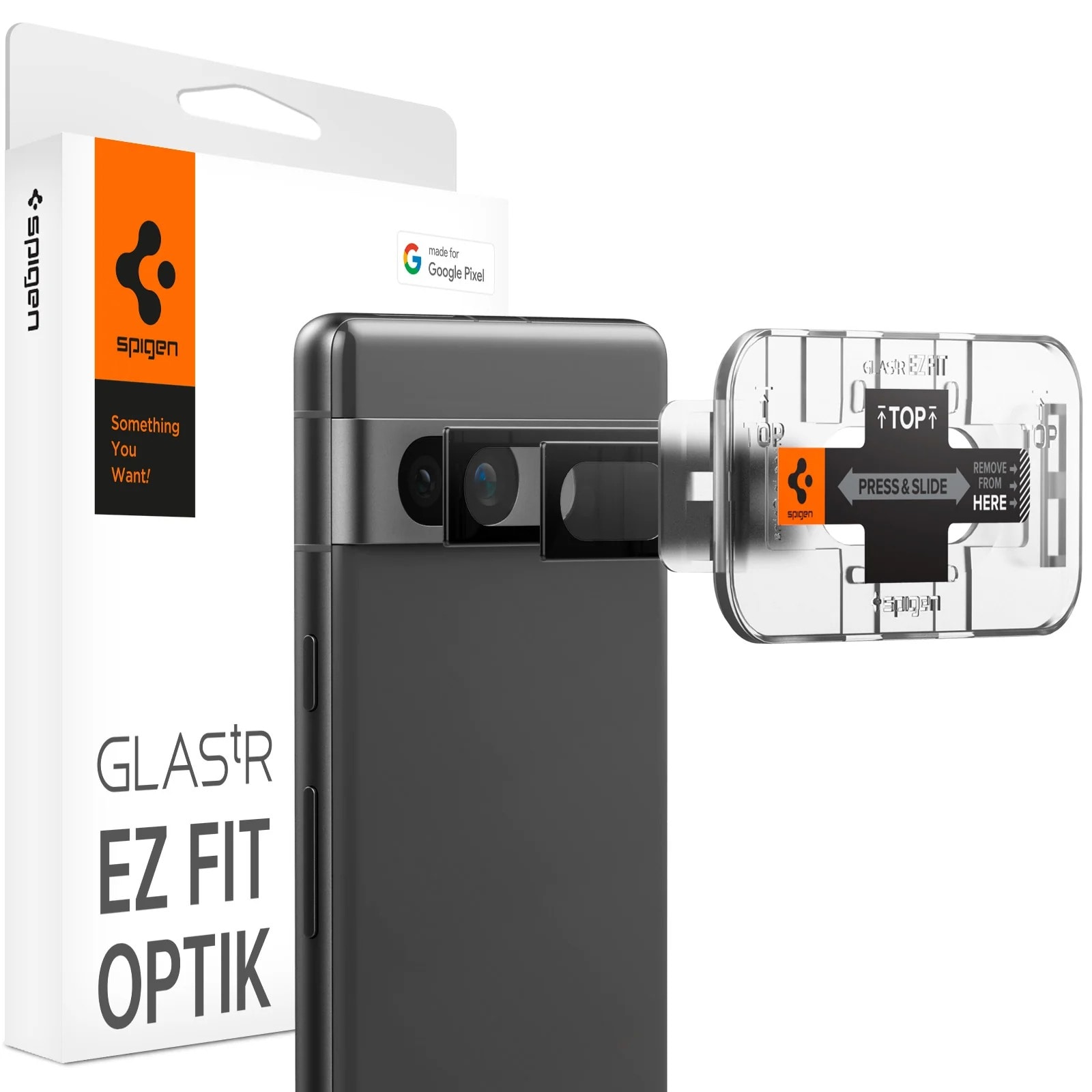 Google Pixel 7a EZ Fit Linsskydd (2-pack), svart