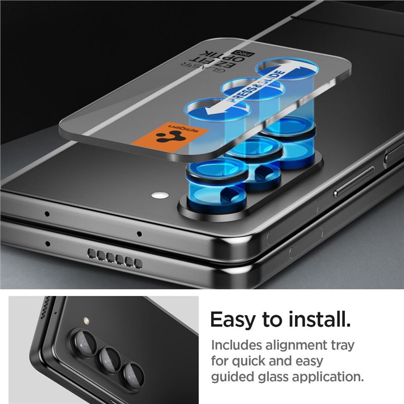 Samsung Galaxy Z Fold 5 EZ Fit Linsskydd (2-pack), svart