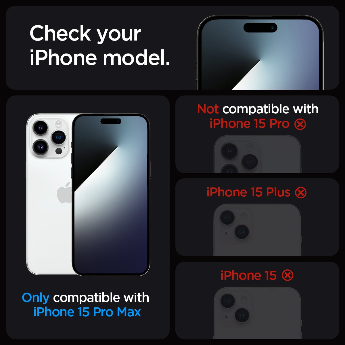 iPhone 15 Pro Max Skärmskydd med installationsram (2-pack) GLAS.tR EZ Fit