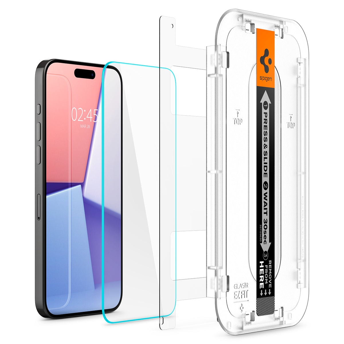 iPhone 15 Pro Max Skärmskydd med installationsram (2-pack) GLAS.tR EZ Fit