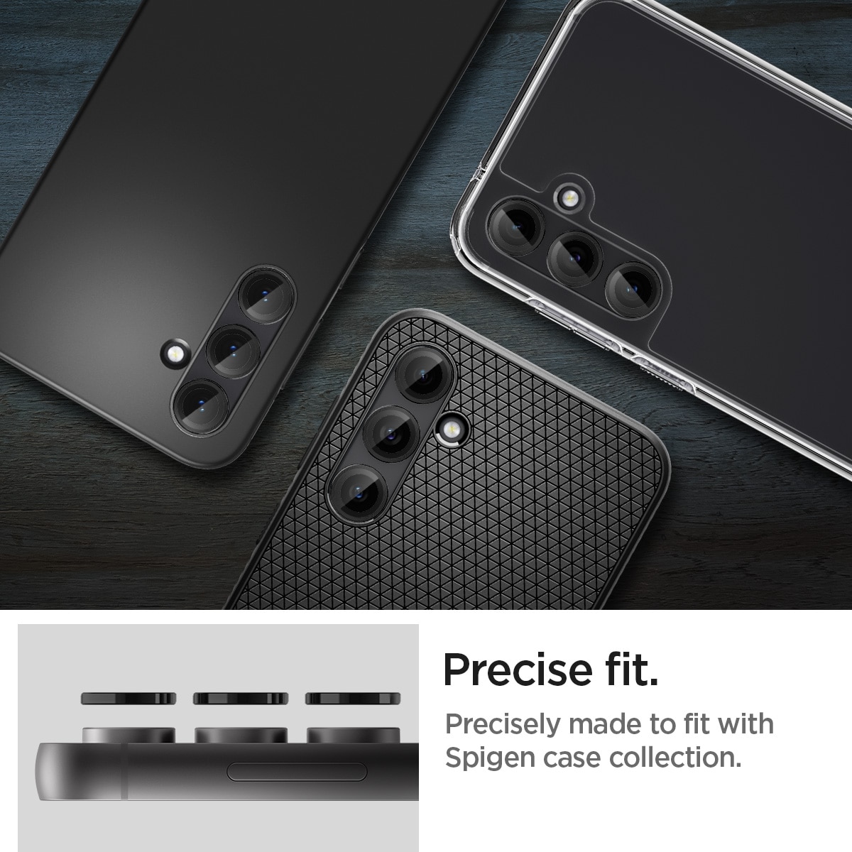 Samsung Galaxy S23 FE EZ Fit Linsskydd (2-pack), svart