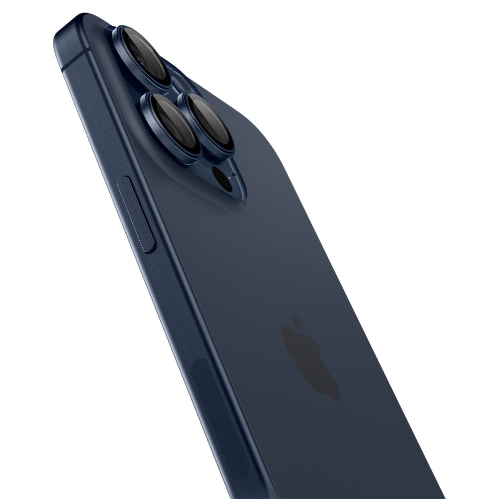 iPhone 15 Pro Max EZ Fit Linsskydd (2-pack), blå titanuim