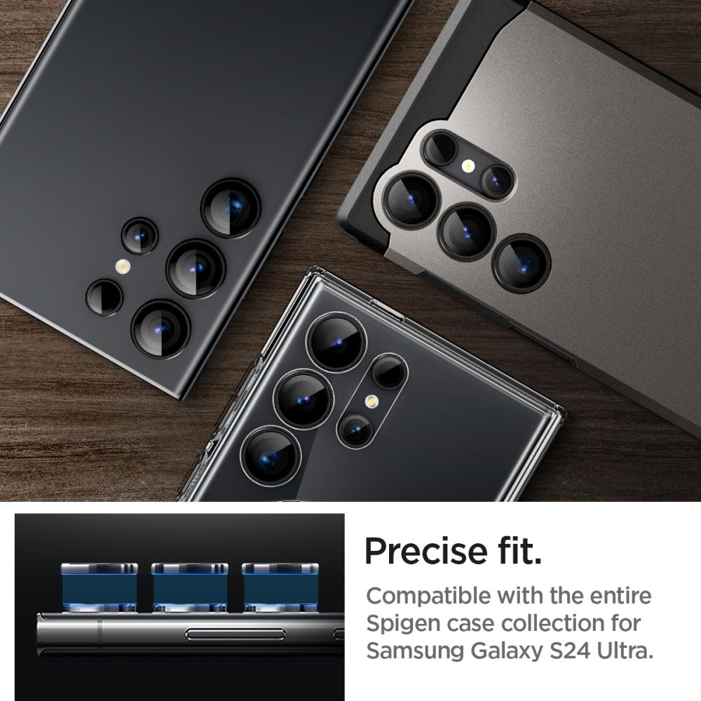Samsung Galaxy S24 Ultra EZ Fit Linsskydd (2-pack), svart