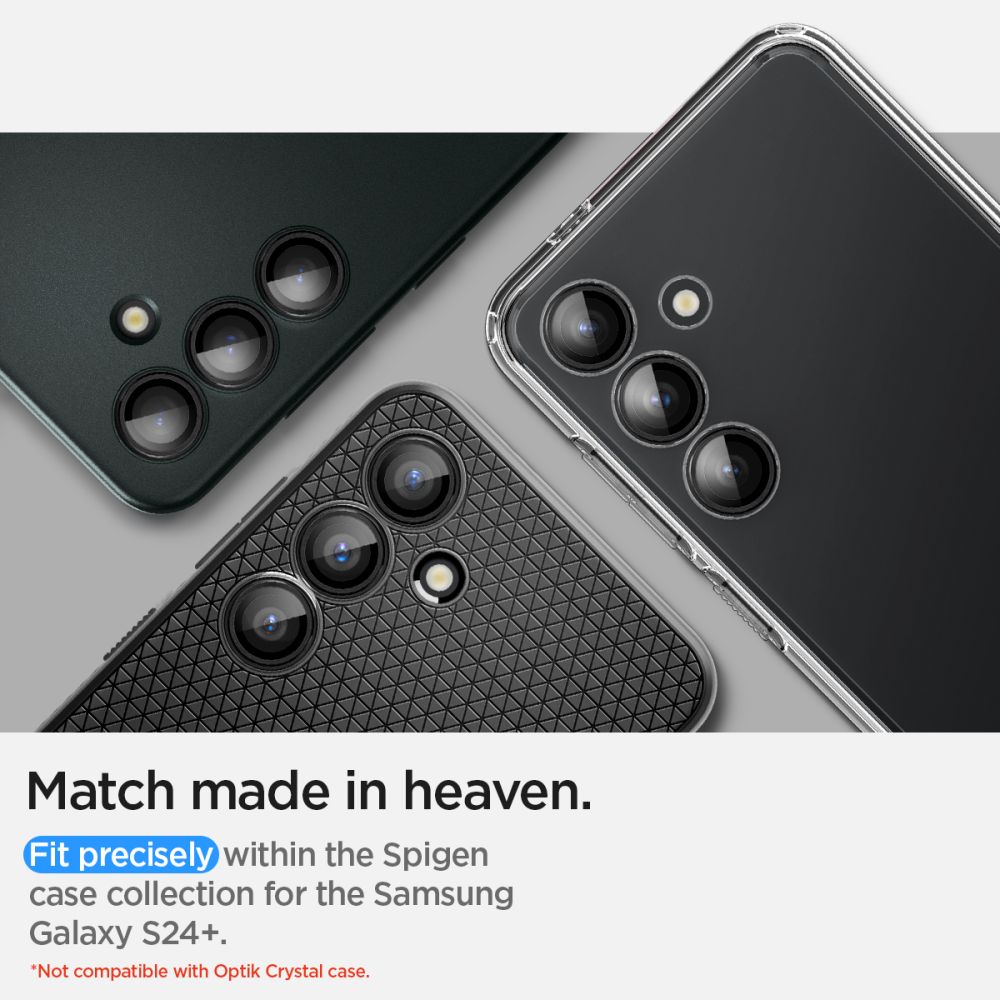 Samsung Galaxy S24 Plus EZ Fit Linsskydd (2-pack), svart