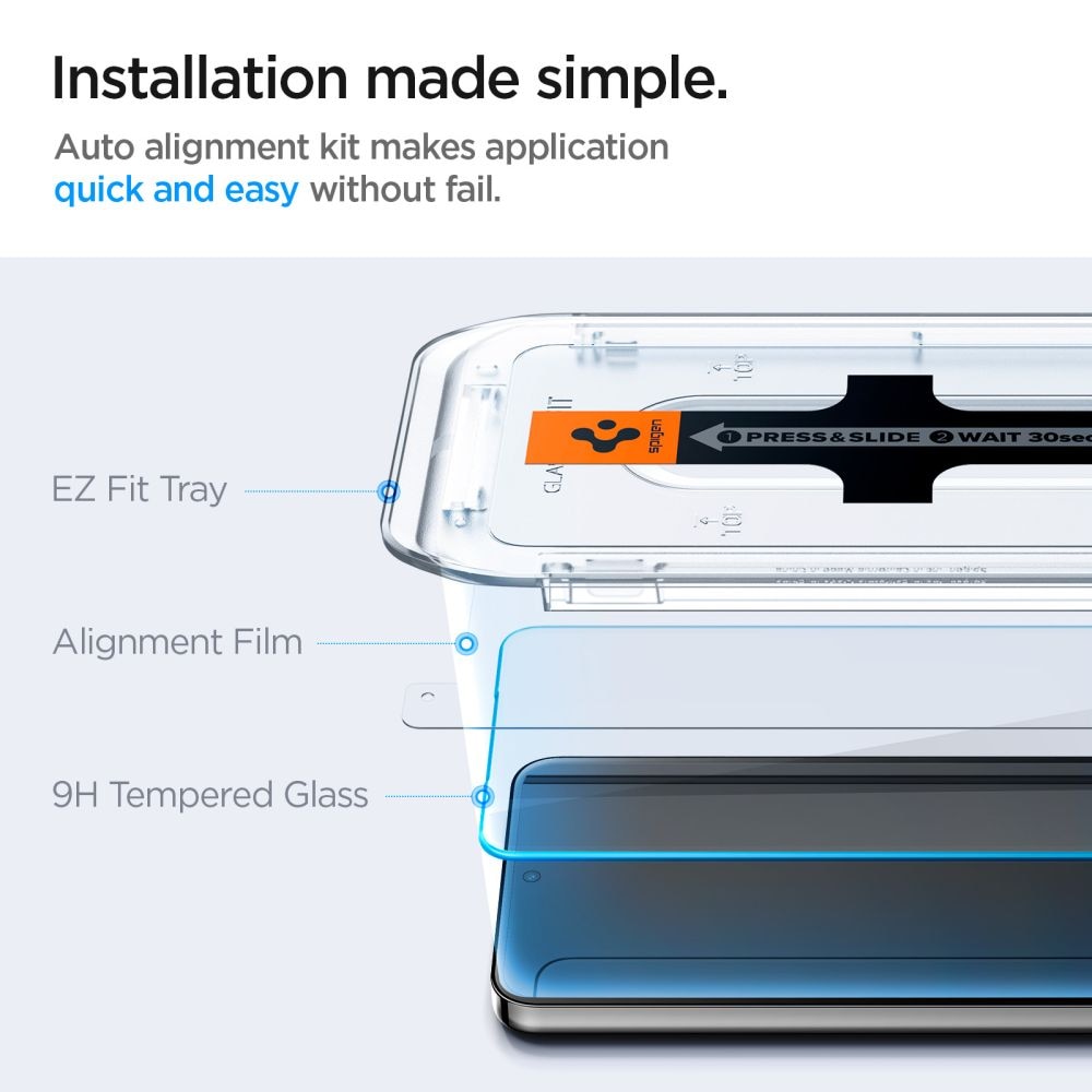 Samsung Galaxy S24 Skärmskydd med installationsram (2-pack) GLAS.tR EZ Fit